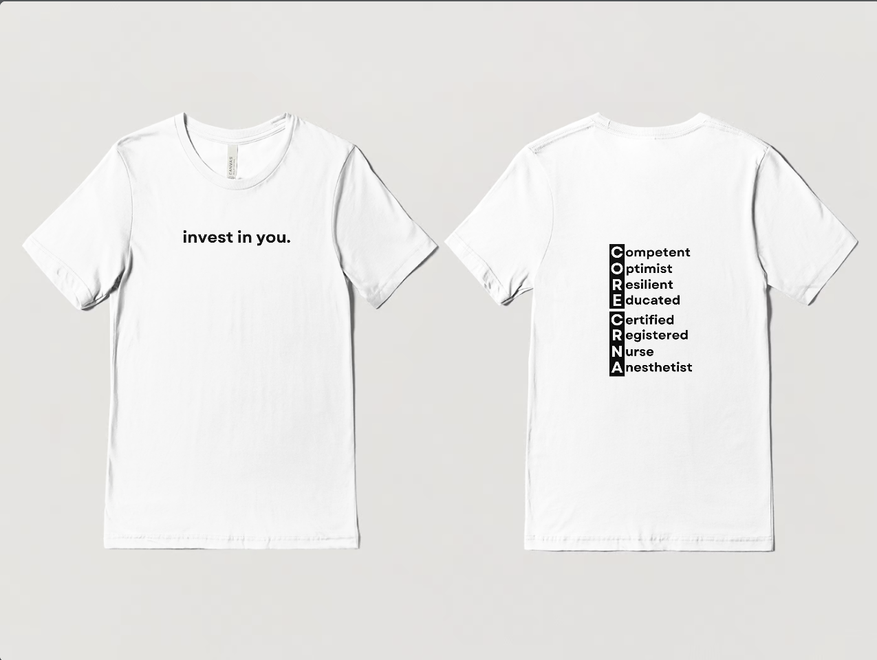 invest in you. - White Tee