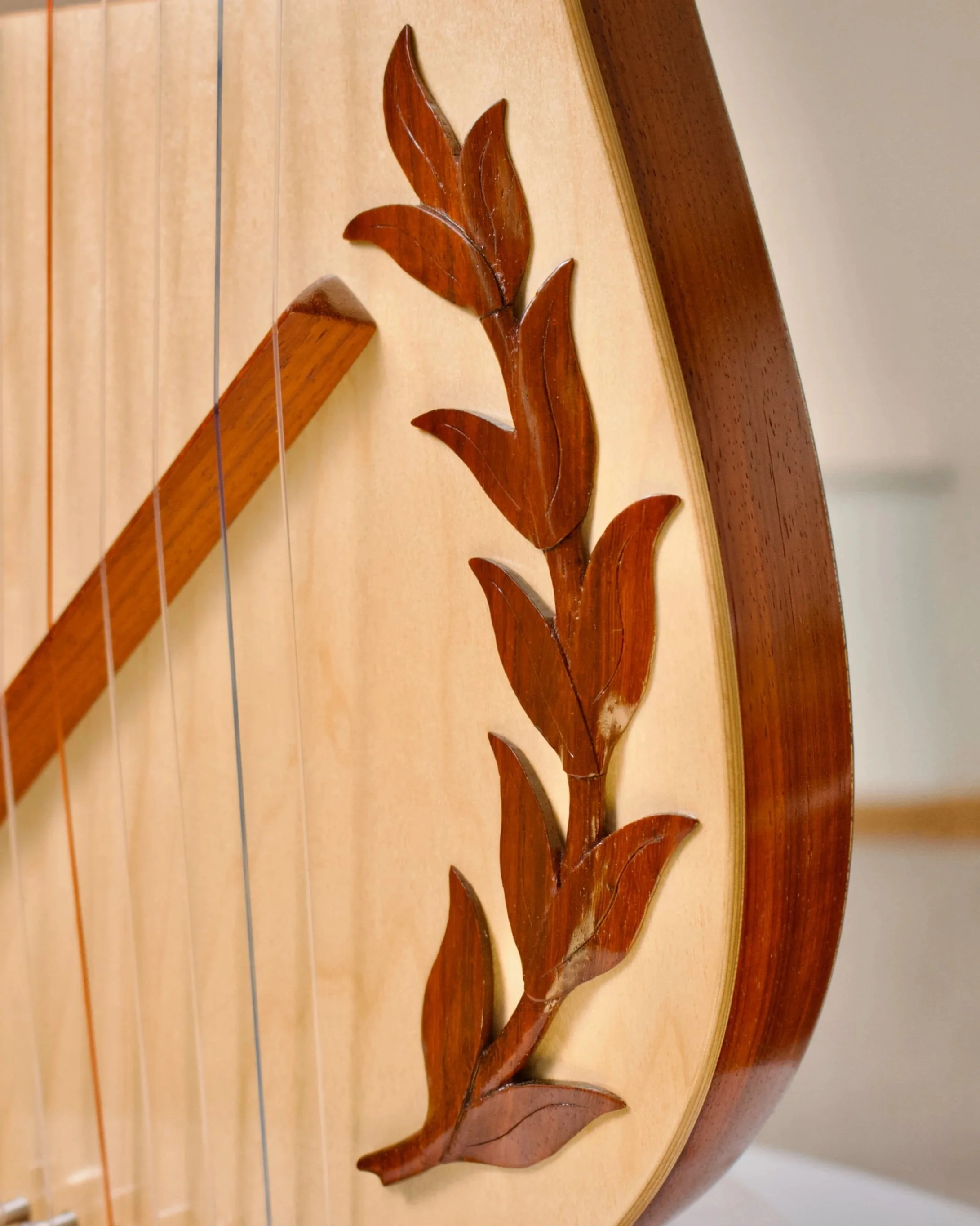 12-Davidic | Padauk | Semi-gloss | modified neck | Olive branches