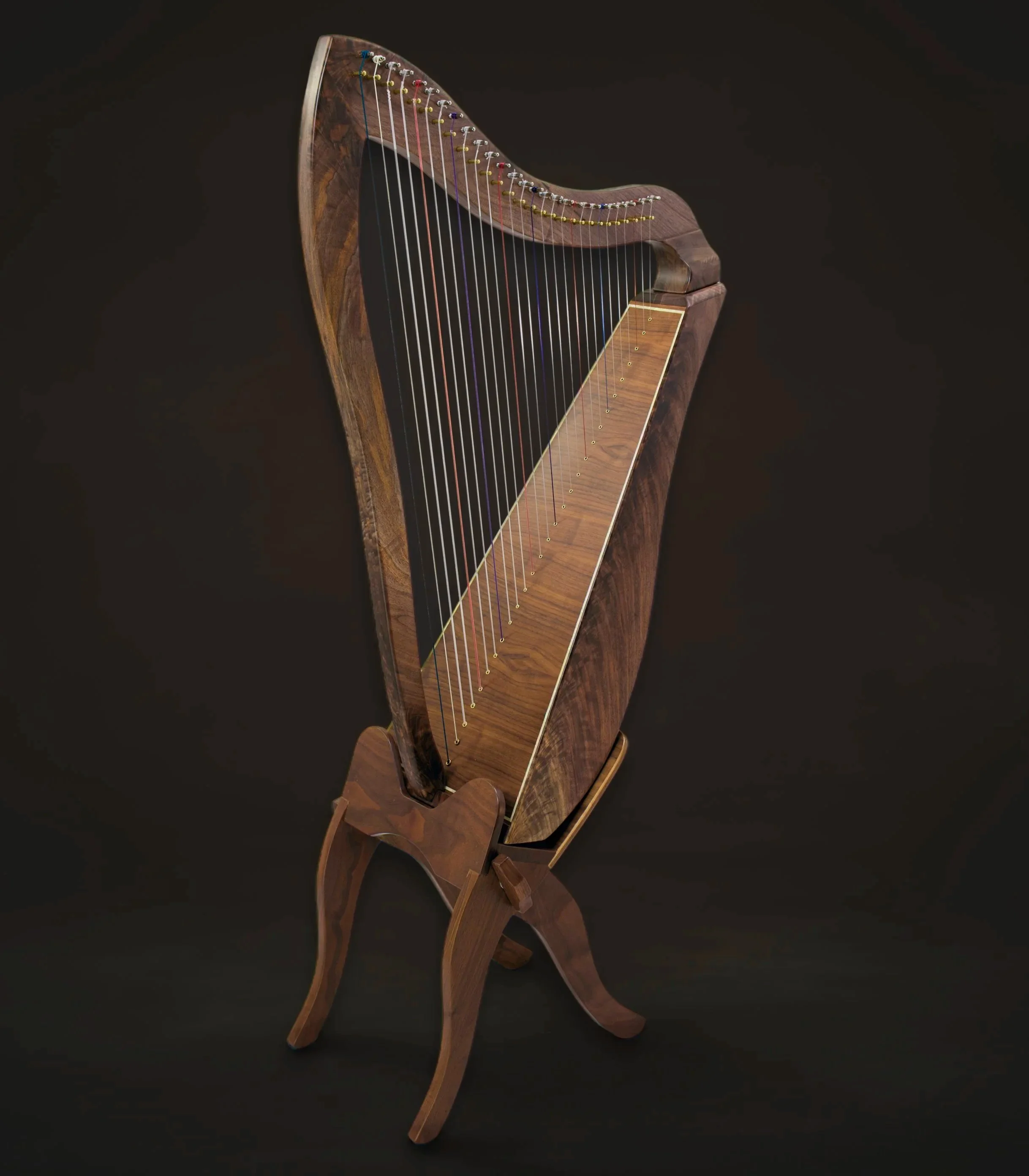 28-Bass LAP Harp | Ser#176 |Figured Walnut