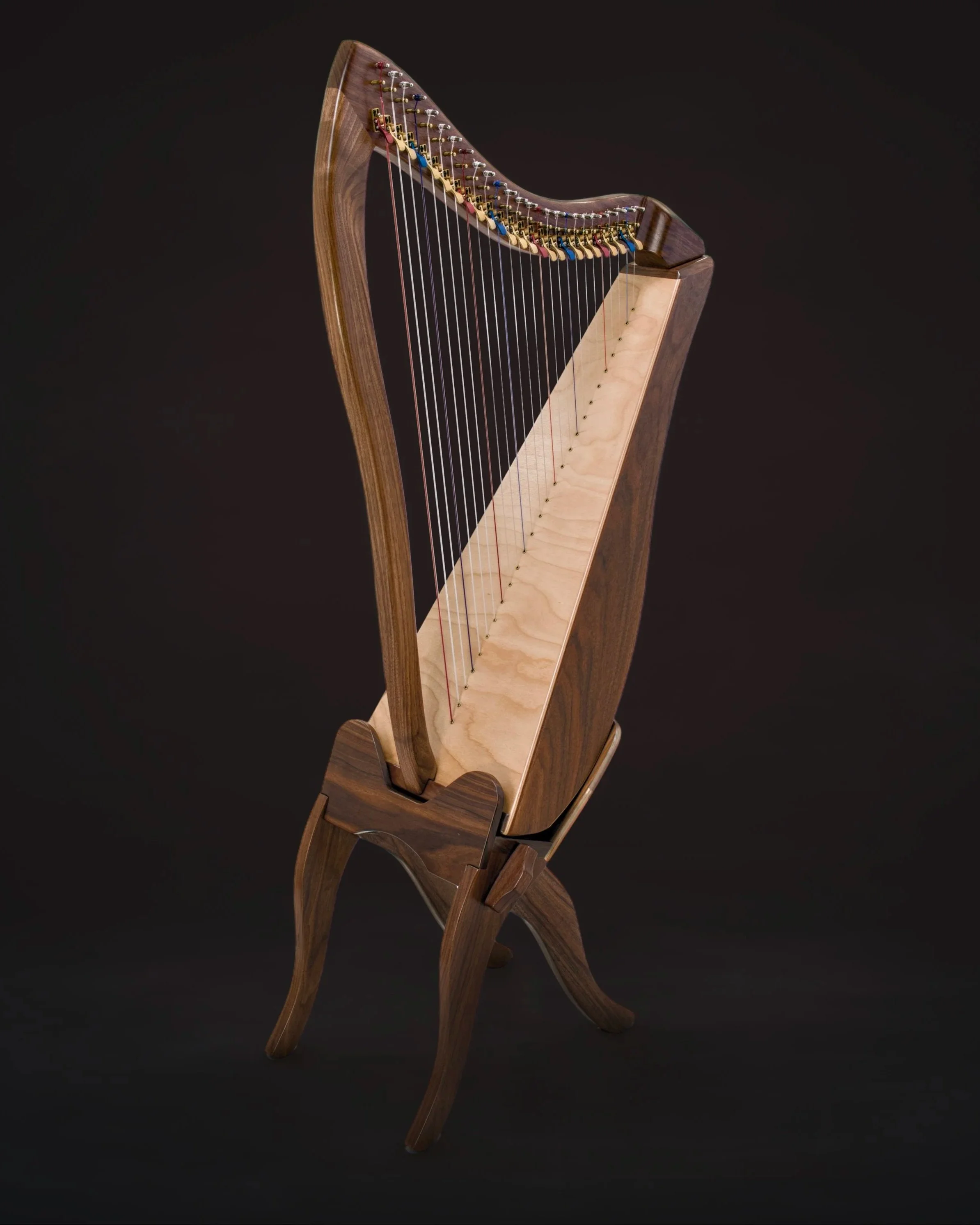 26-LAP Harp | Walnut | Semi-Gloss