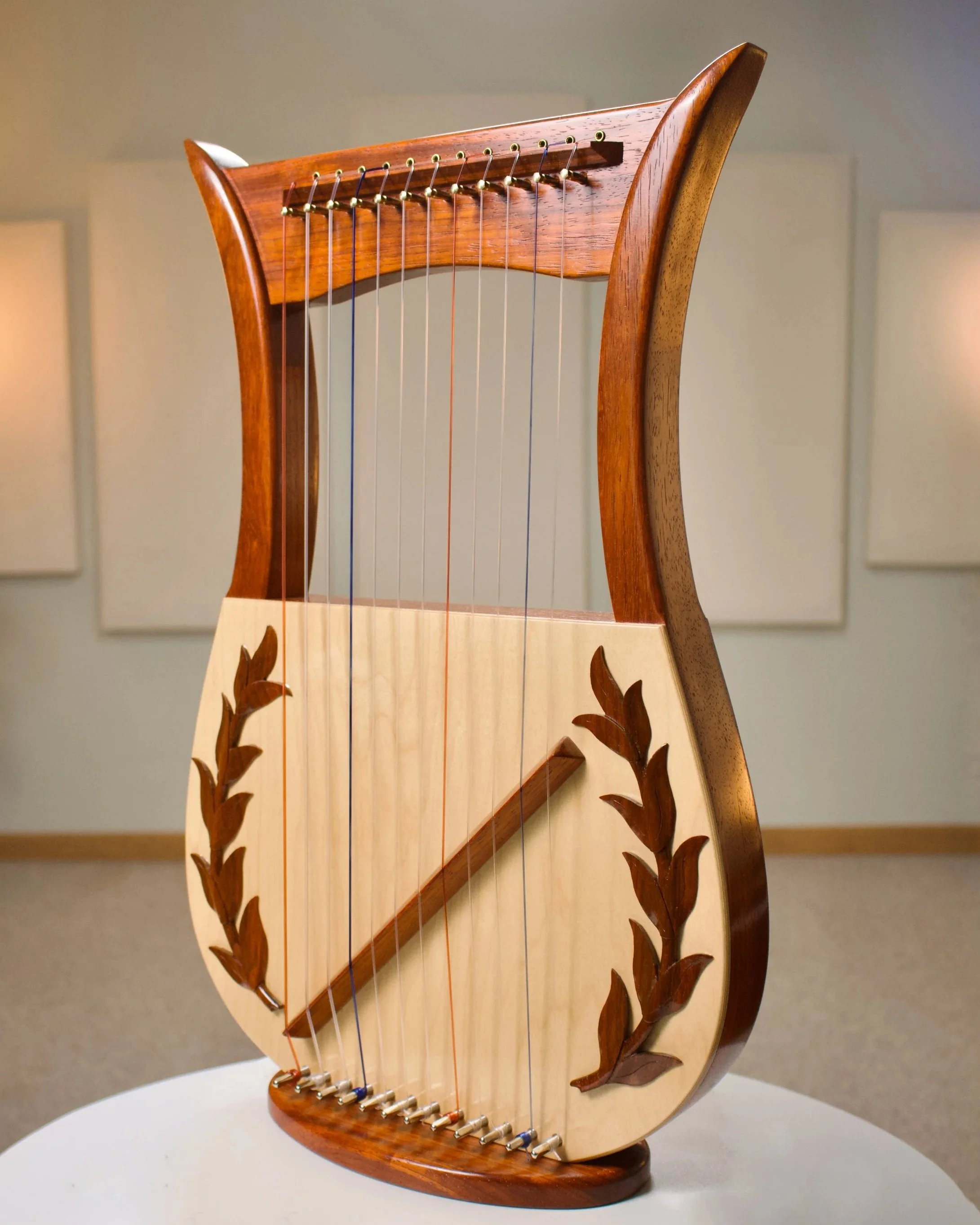 12-Davidic | Padauk | Semi-gloss | modified neck | Olive branches