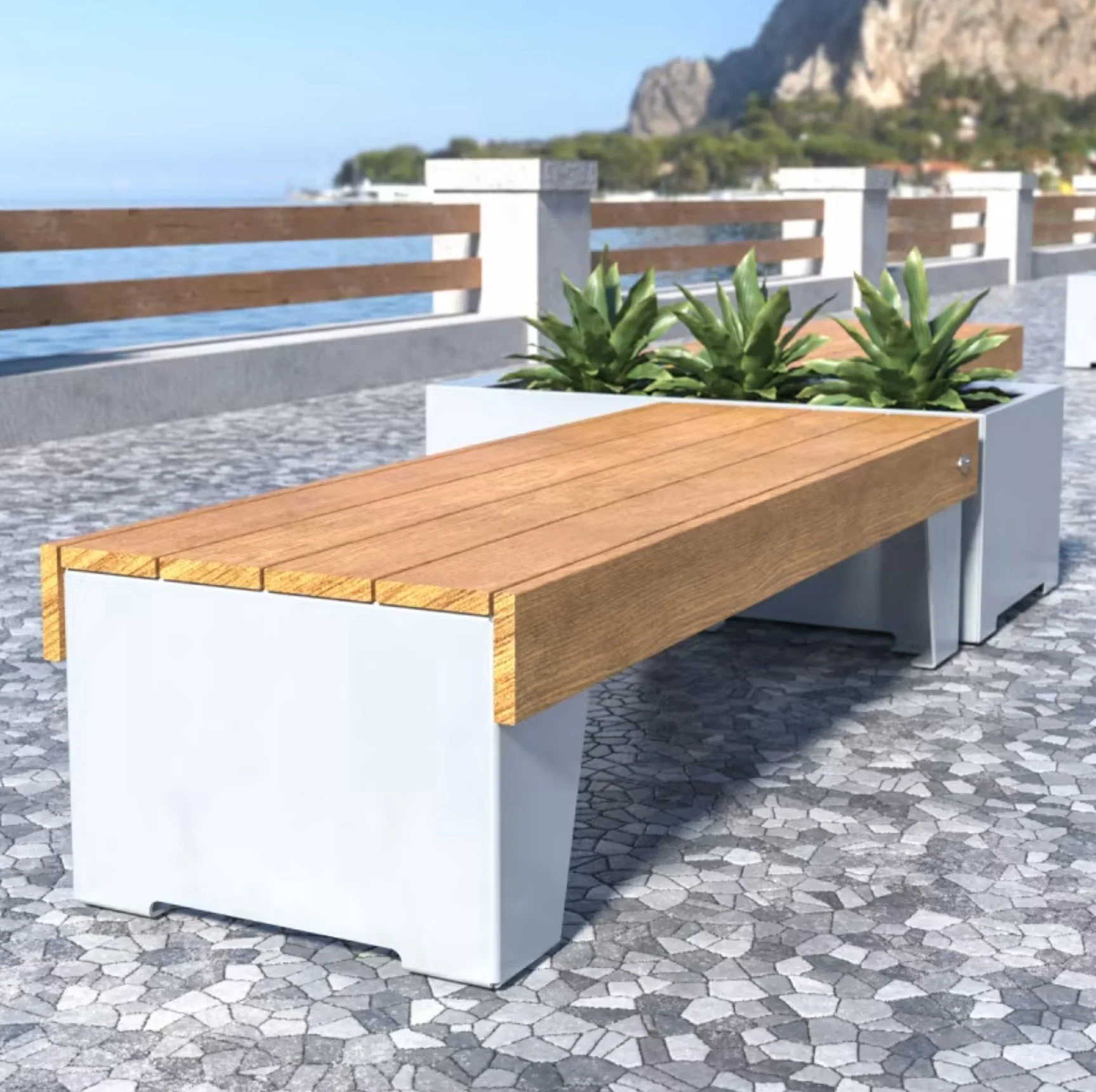 b+g sorrento bench seat and planter