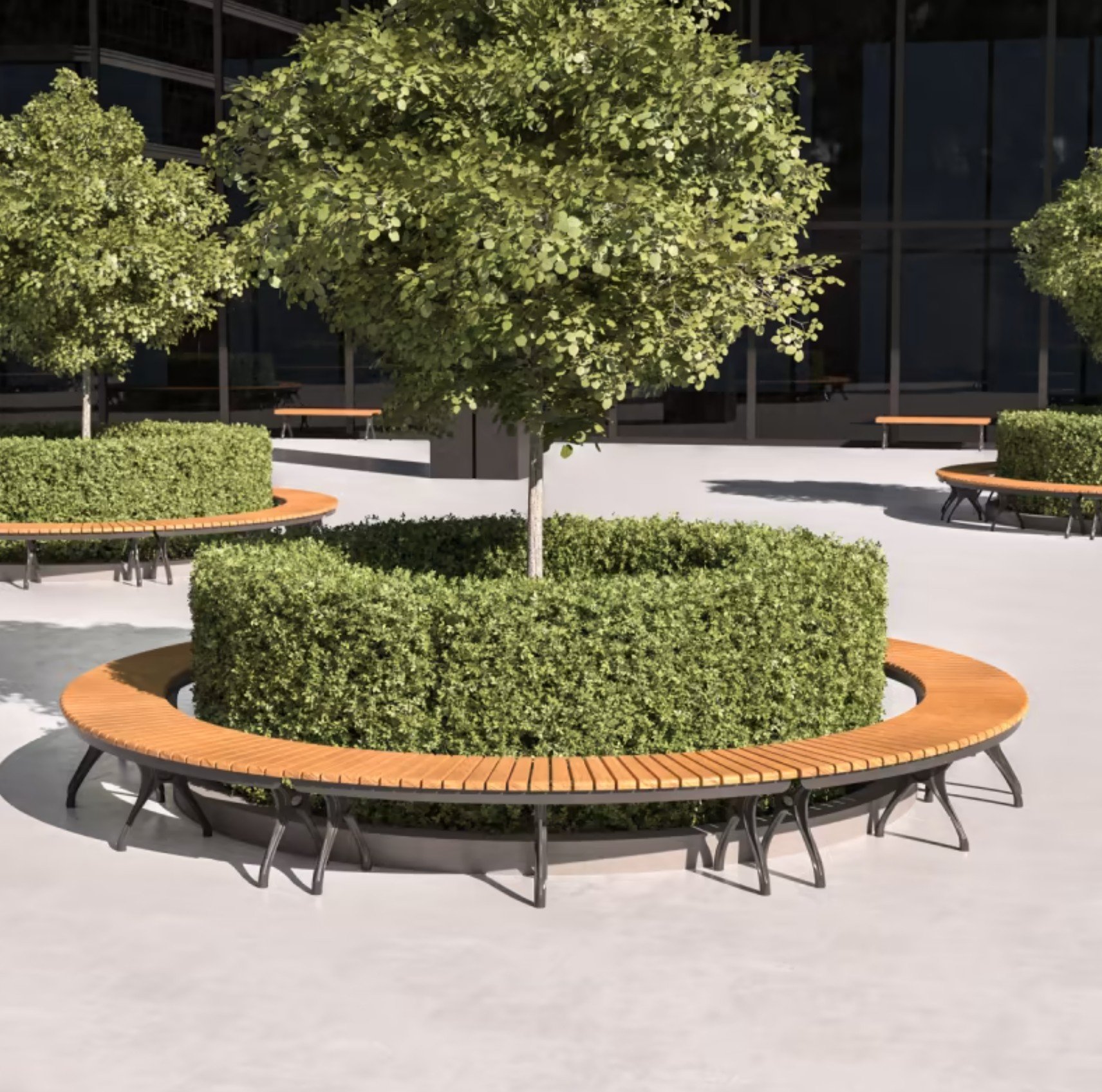 b+g urban curved bench