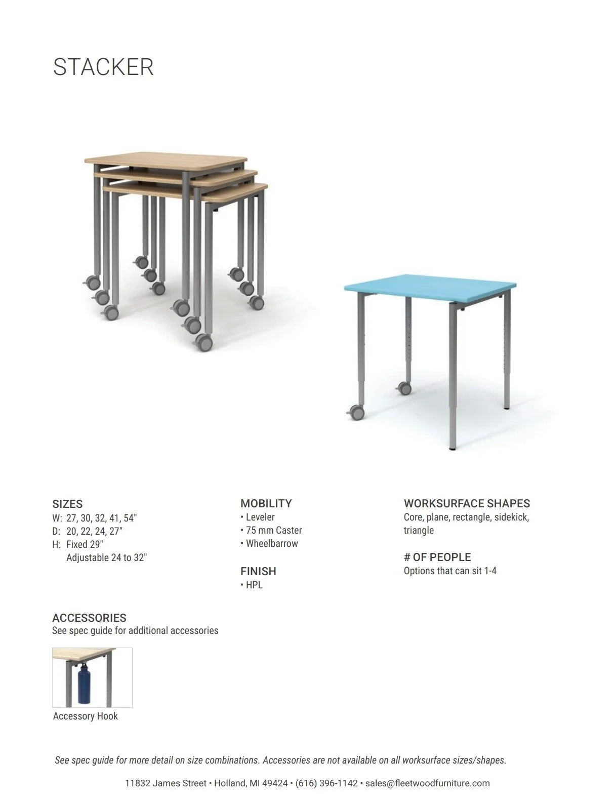 Fleetwood Stacker Student Desk