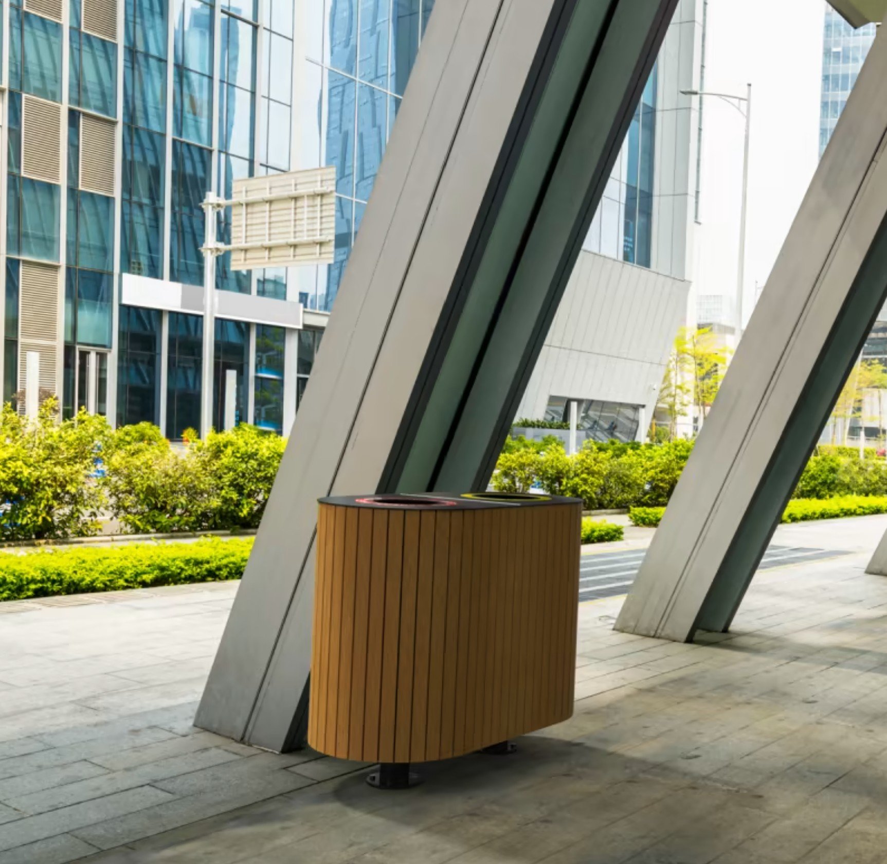 b+g manly post double capsule litter bin