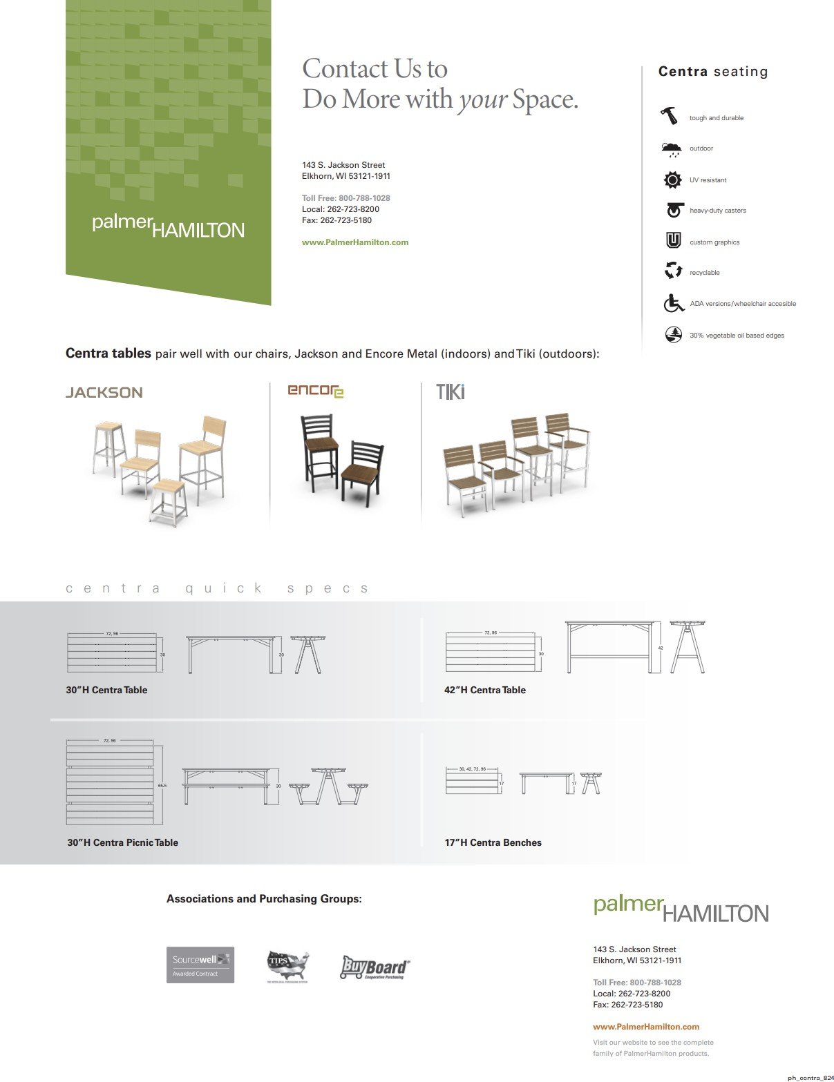 Palmer Hamilton Centra Brochure