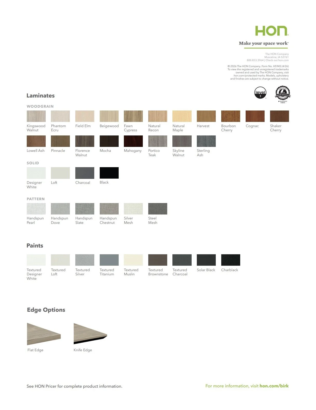 HON Birk Brochure