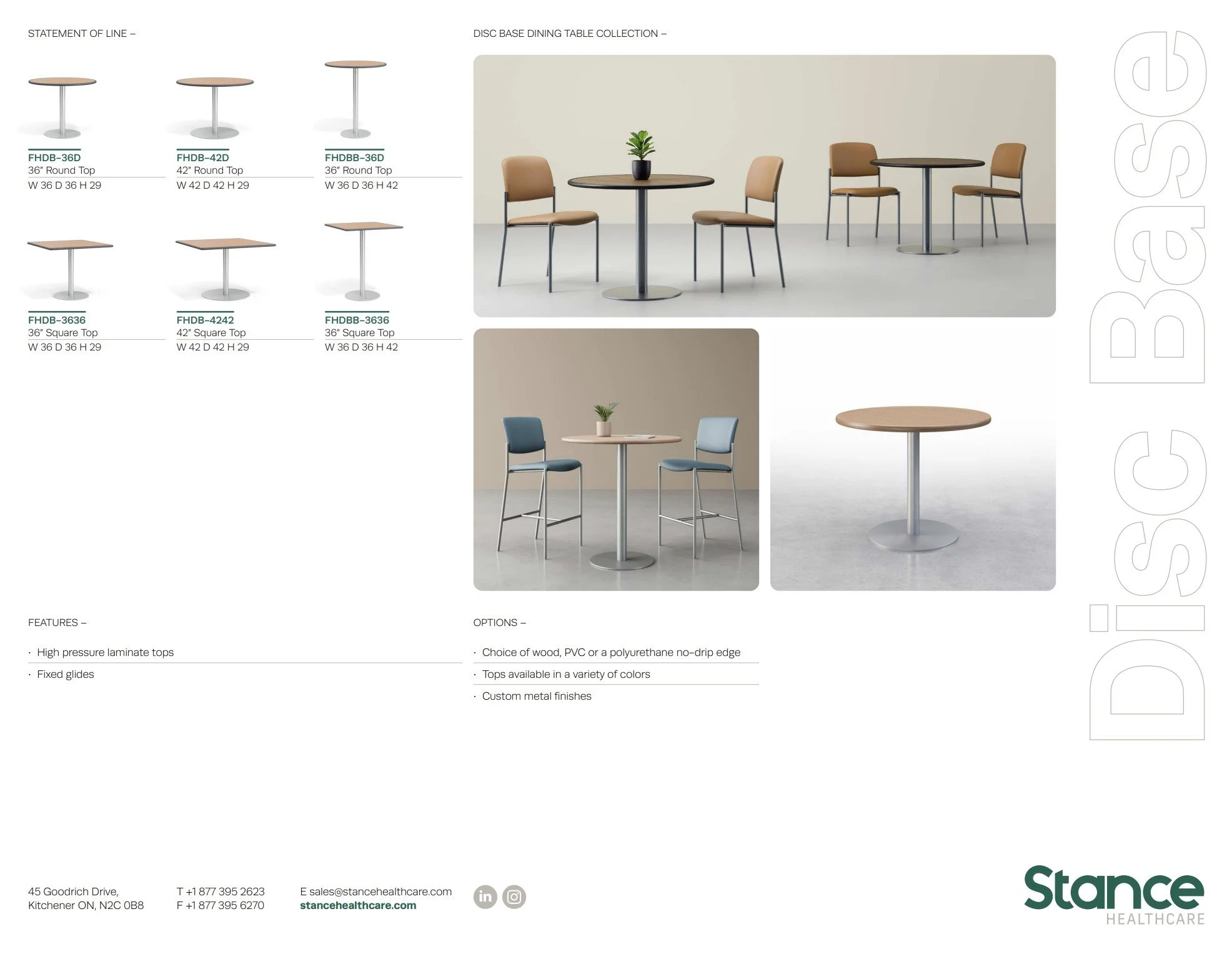 Stance Disc Base Brochure