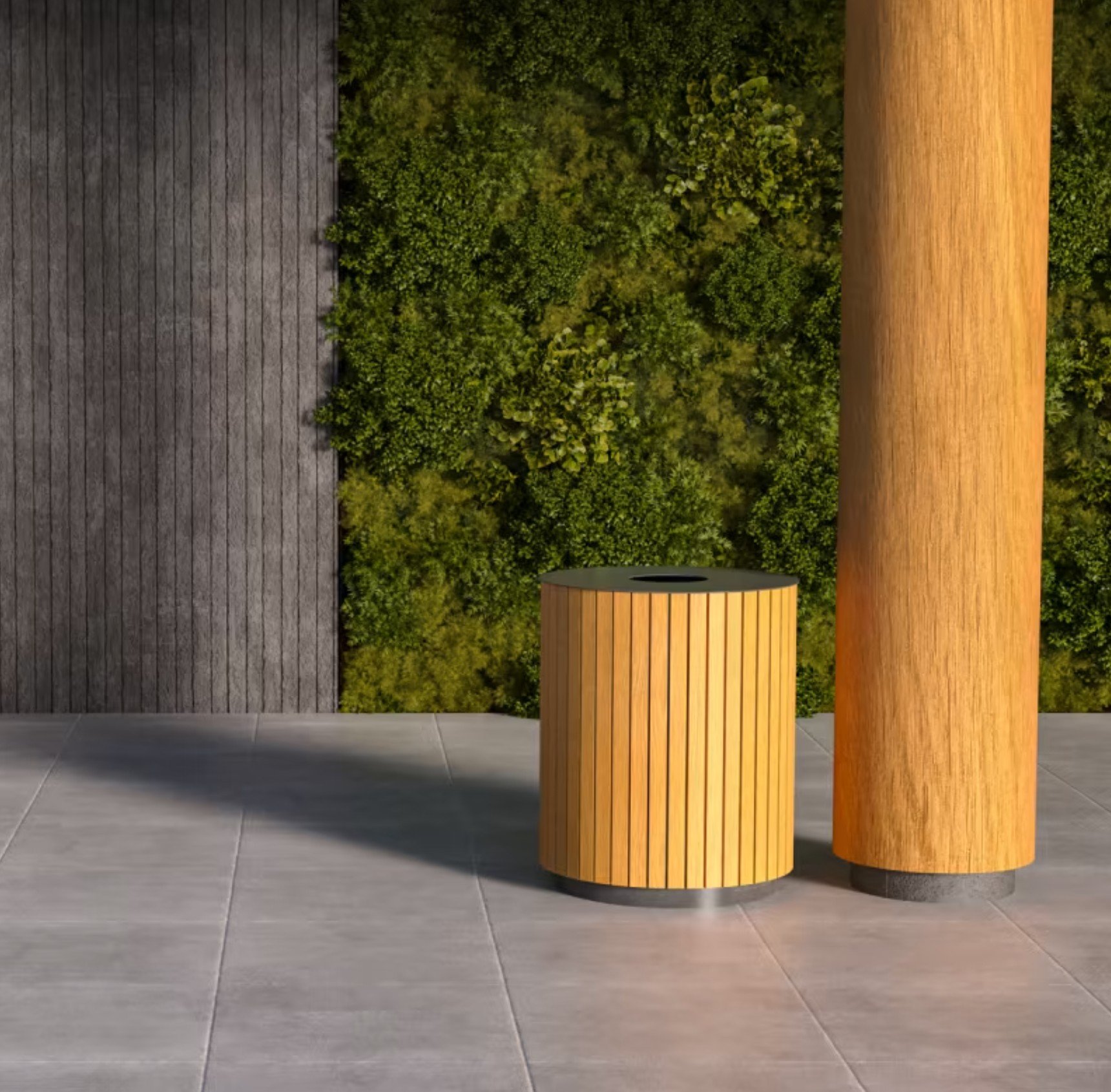 b+g manly plinth litter bin