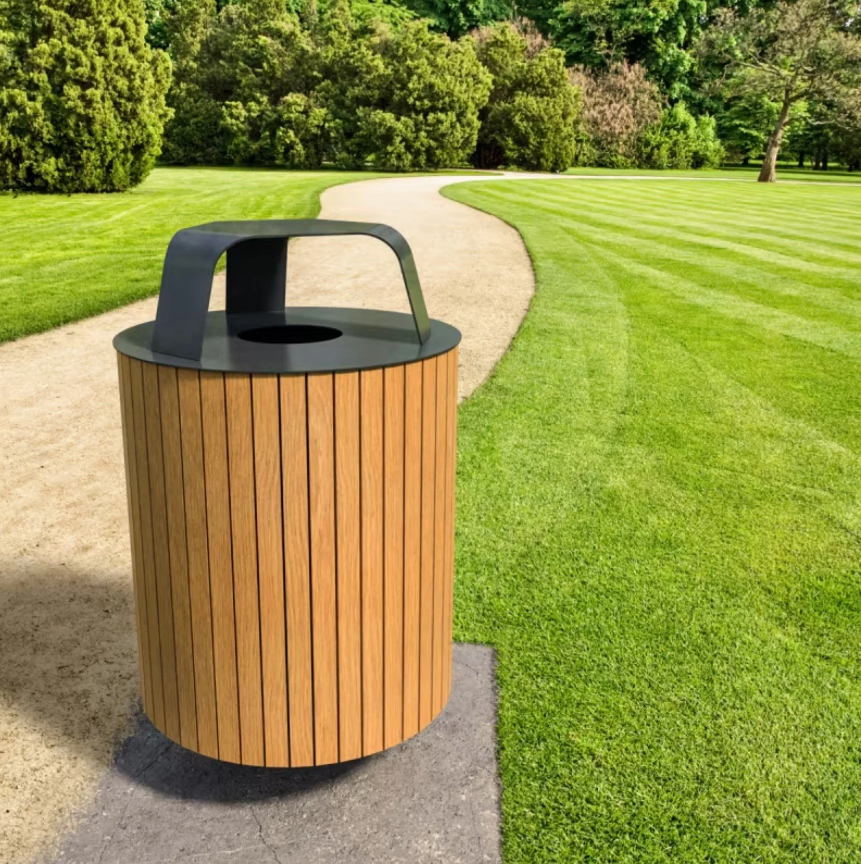 b+g manly plinth single litter bin