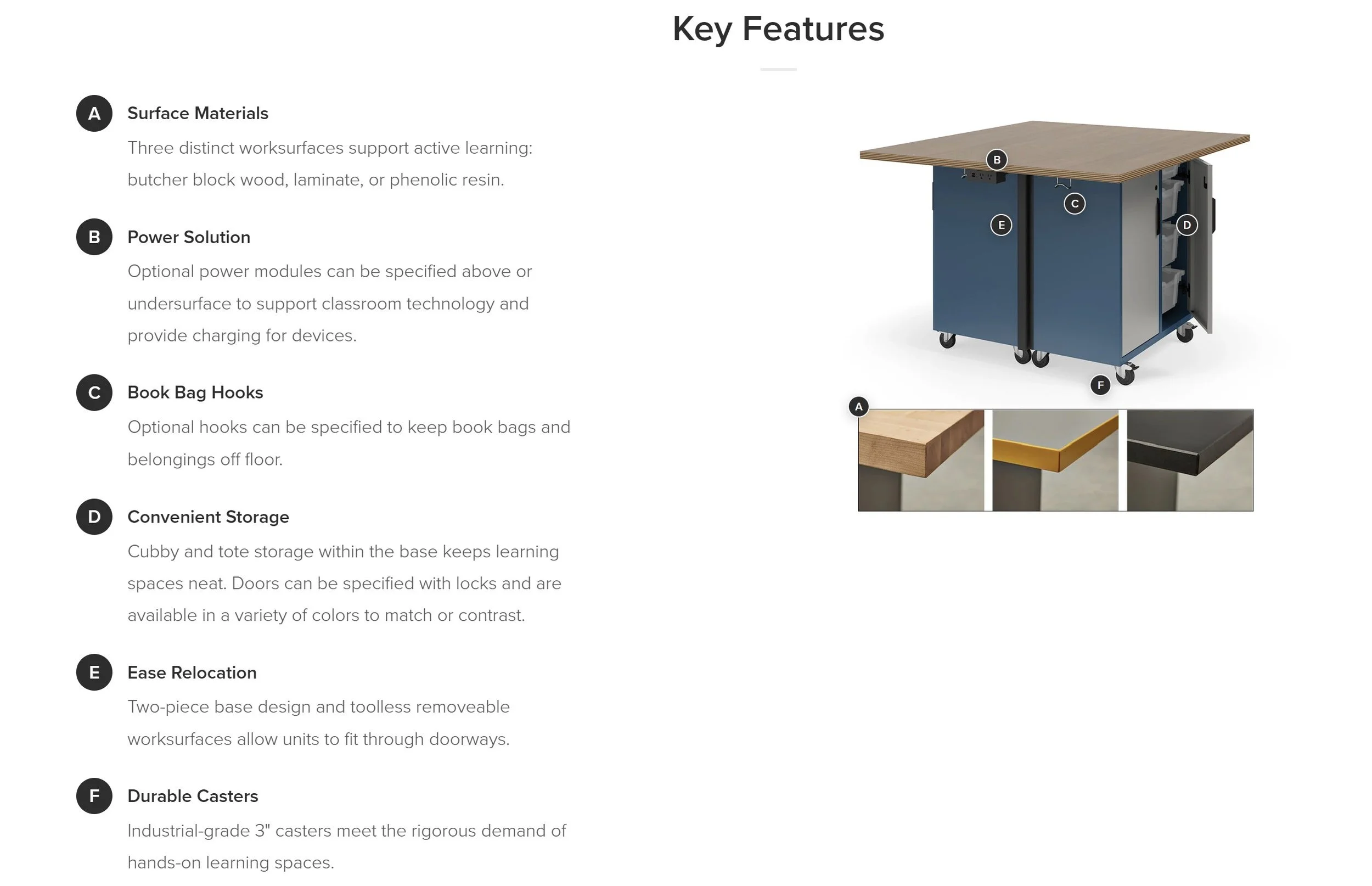 KI Ruckus Table Features