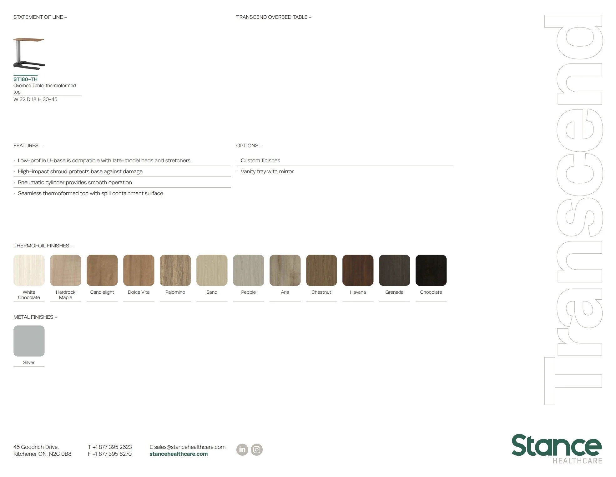 Stance Transcend Brochure