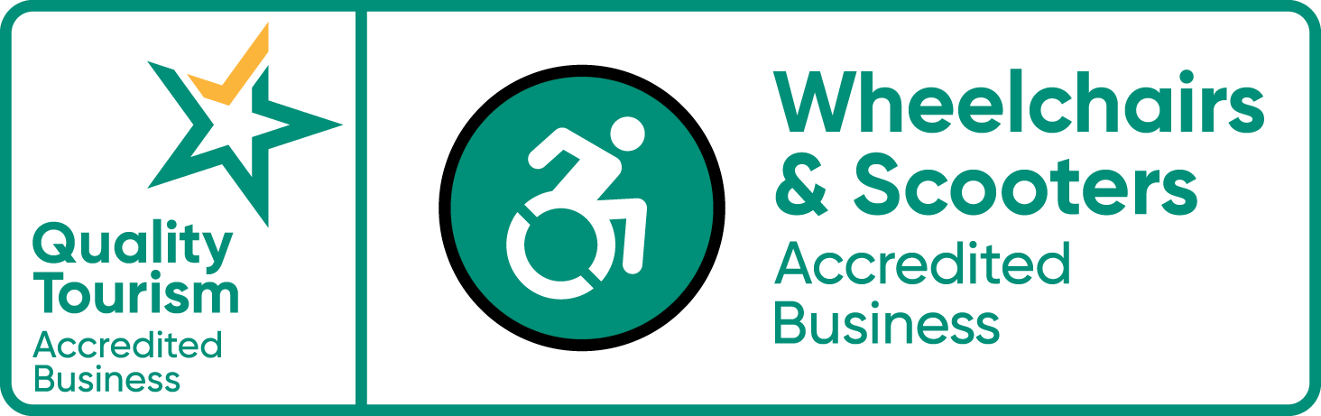 Quality Tourism Accredited Business - Wheelchair and Scooter Accreditation Award Logo
