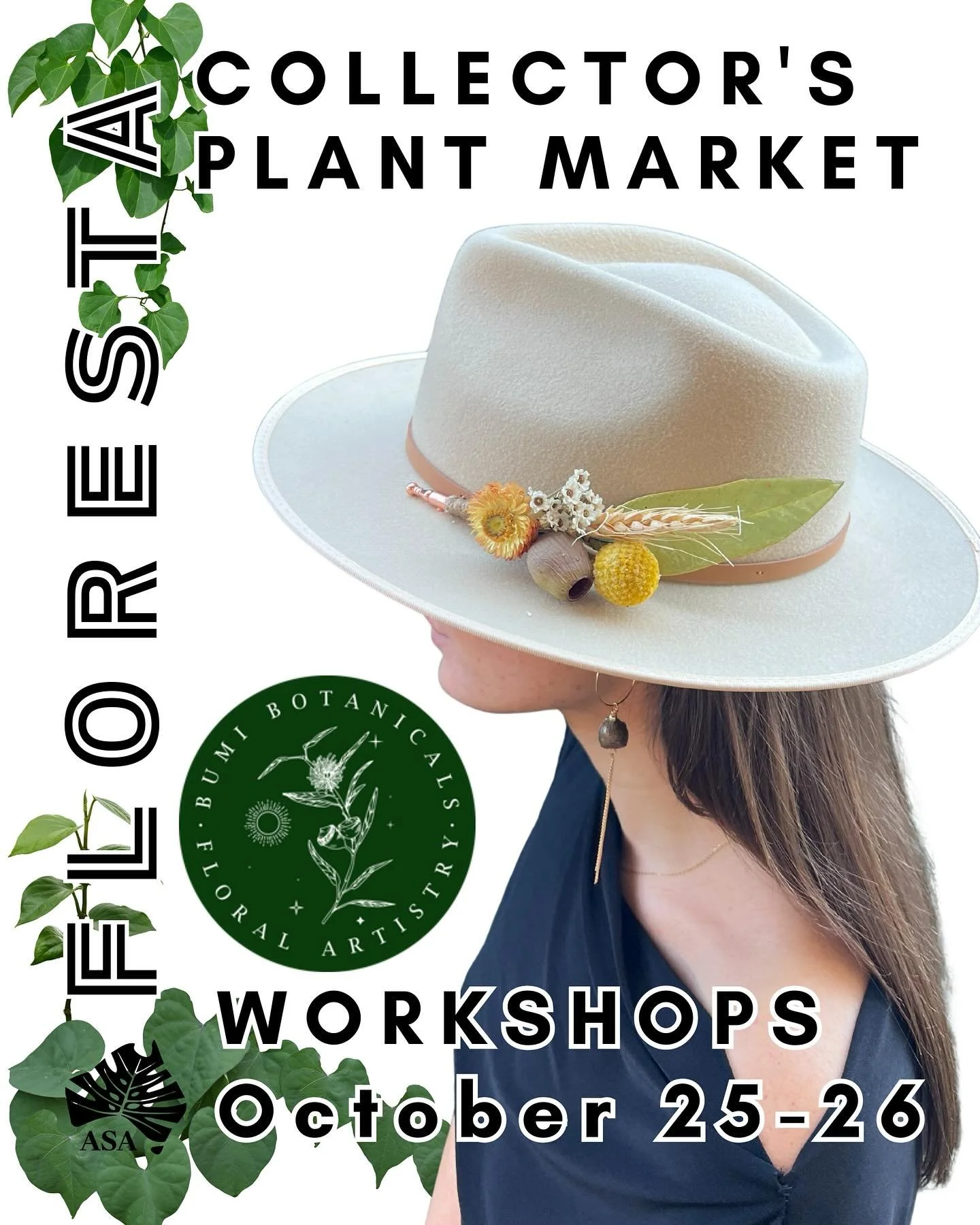 FLORESTA WORKSHOP SERIES:
Make your own Botanical Pin!!!
Makes sure to book a Workshop with Renee from @bumi_botanicals to create your own Botanical Hat or Lapel Pin featuring stunning natives and delicate feathers with Renee from Bumi Botanicals.