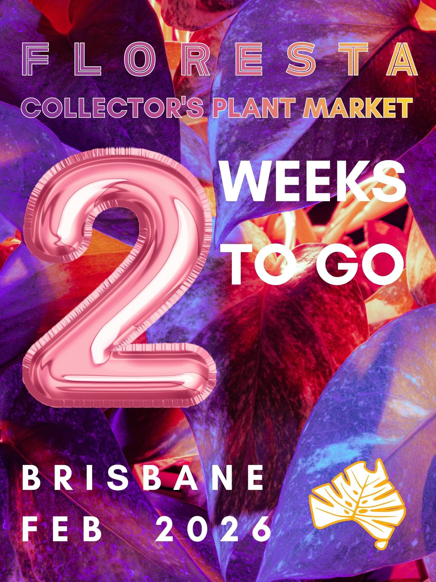 FLORESTA 

Only 2 Weeks to Go! 

For more info or to purchase tickets please head to Tickets &amp; Info Here

We&rsquo;ll see you at Floresta!

#floresta #florestabrisbane #florestaplantmarket @aroidsocietyau