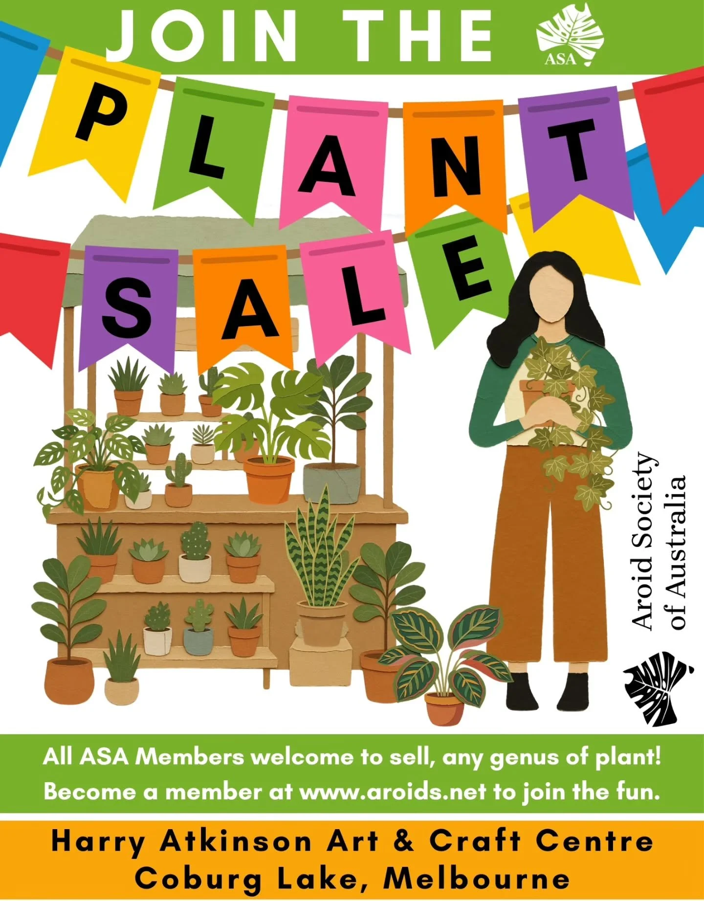 The ASA Members Plant Sale is coming up on Sunday, May 3. Here's the dot points on everything you need to know:
🪴 all members are able to sell ANY genus of plant or growing accessory
🪴 you can become a member any time online to sell on the day
🪴 w