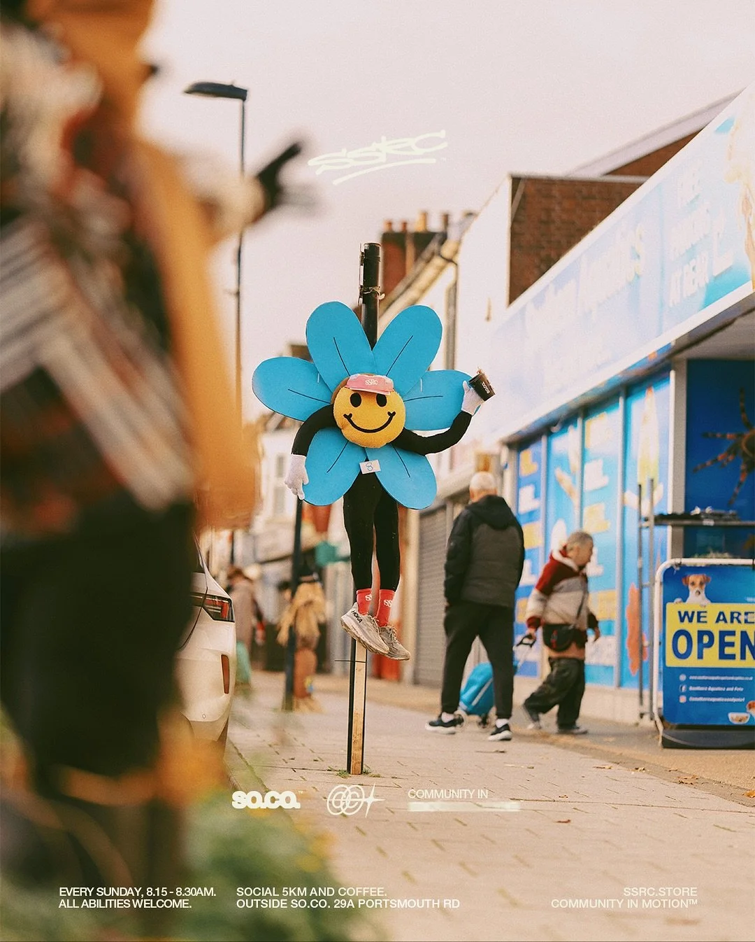 SUNNY IRL.
HEAD DOWN TO WOOLSTON HIGHSTREET THIS HALF TERM FOR THE SCARECROW FESTIVAL. FIND SUNNY AND TAG US IN YOUR PHOTOS.
@so.co.space ARE OFFERING A HALF PRICE COFFEE TO ANYONE SHARING A SELFIE WITH SUNNY. JUST POP DOWN WHILE YOU’RE HERE.