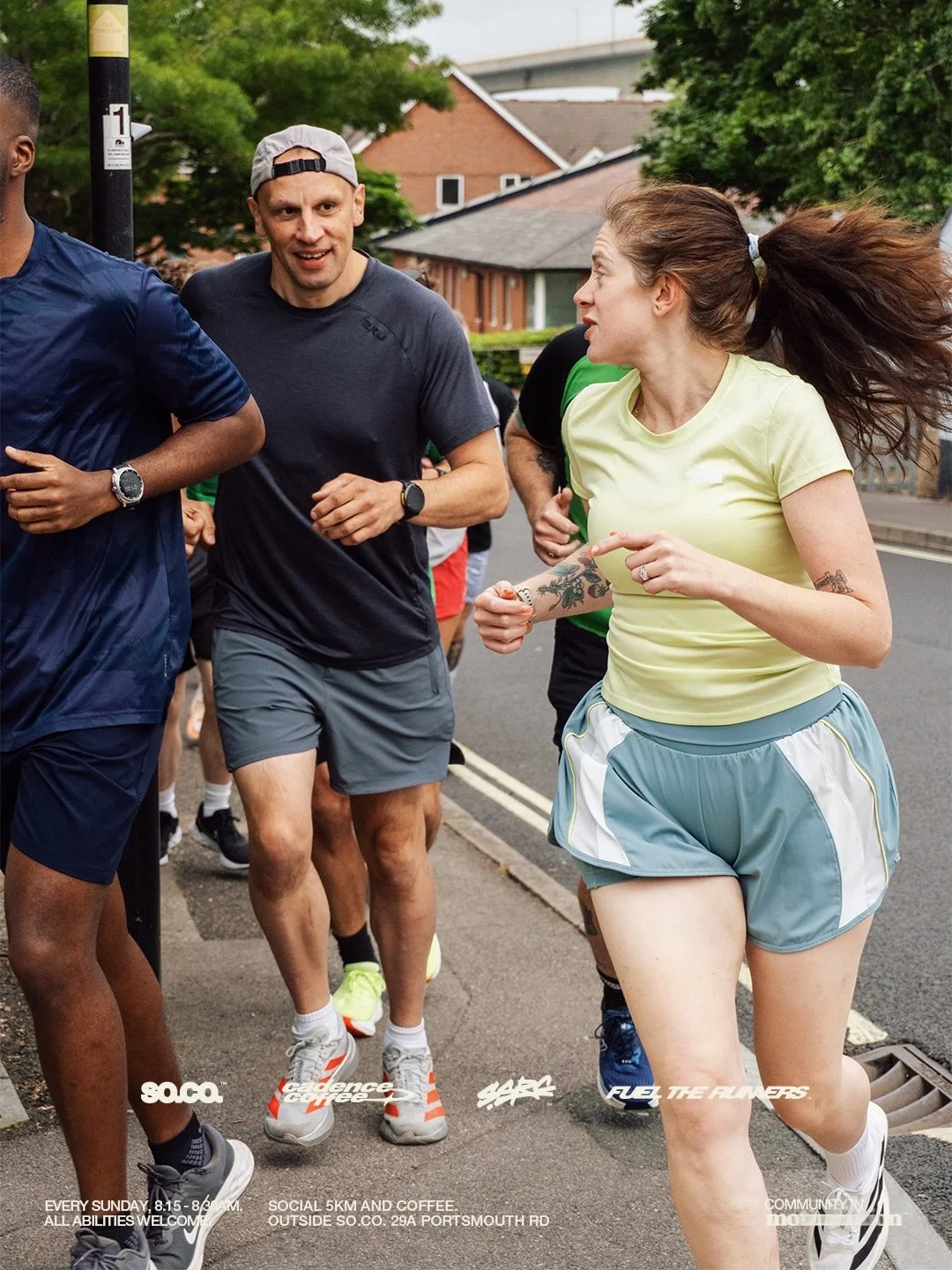 Every week we show up for ourselves and each other, not to compete but to celebrate, to catch up. A social anchor every Sunday to chat about the highs and lows of the week. Feel seen, be heard and keep fit.

#RUNCLUB
#COMMUNITY
#RUNNING
#SOUTHAMPTON
