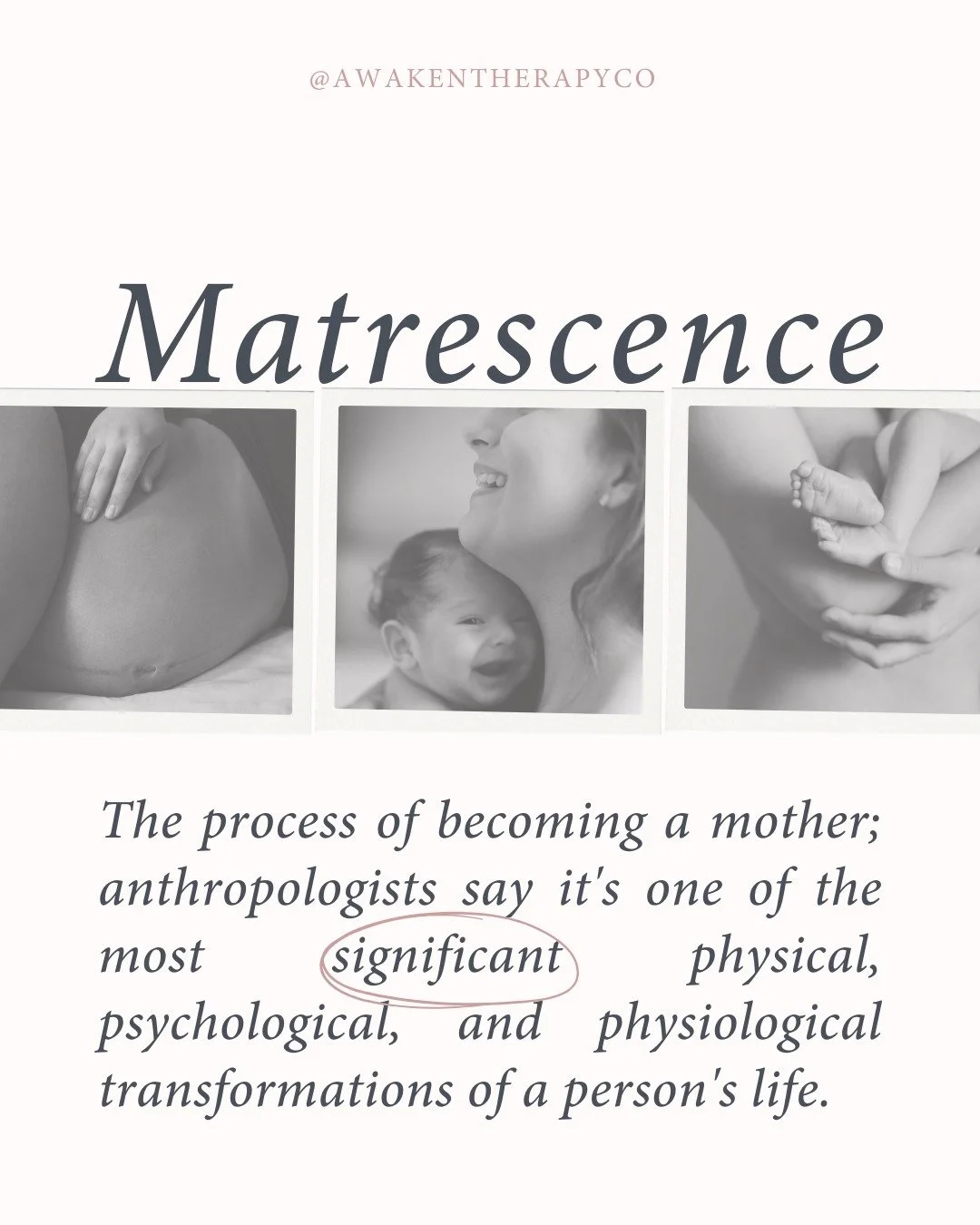 Matrescence describes the profound transformation mothers undergo on their path to parenthood. It affects mothers on just about every level of their personhood.

It can be incredibly distressing for new mothers to find this phase of life SO hard. &qu