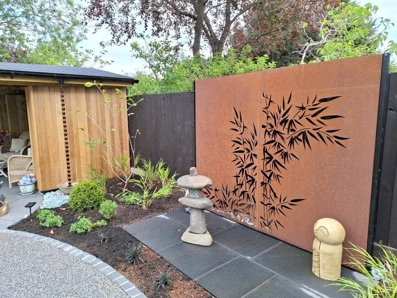 Japanese Inspired Garden - Leicester Corten Panels