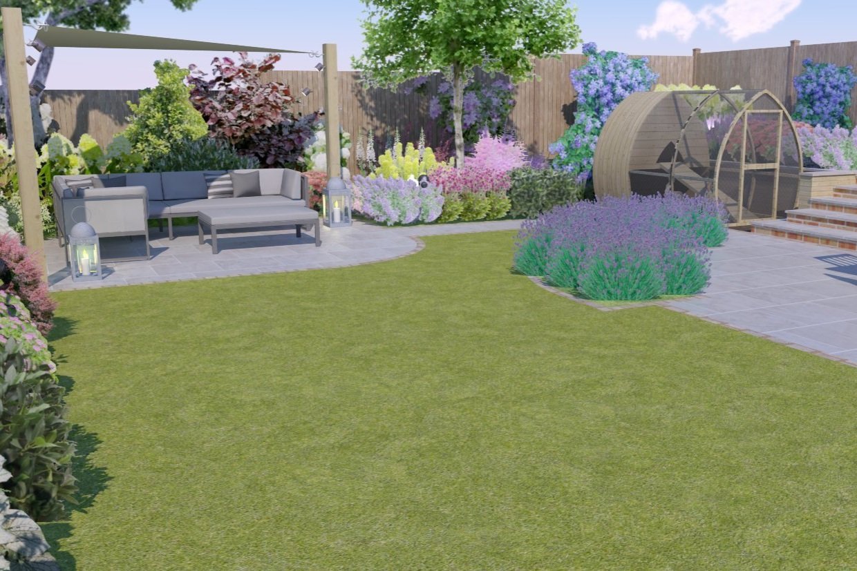 3D Garden Design Visuals - West Leake