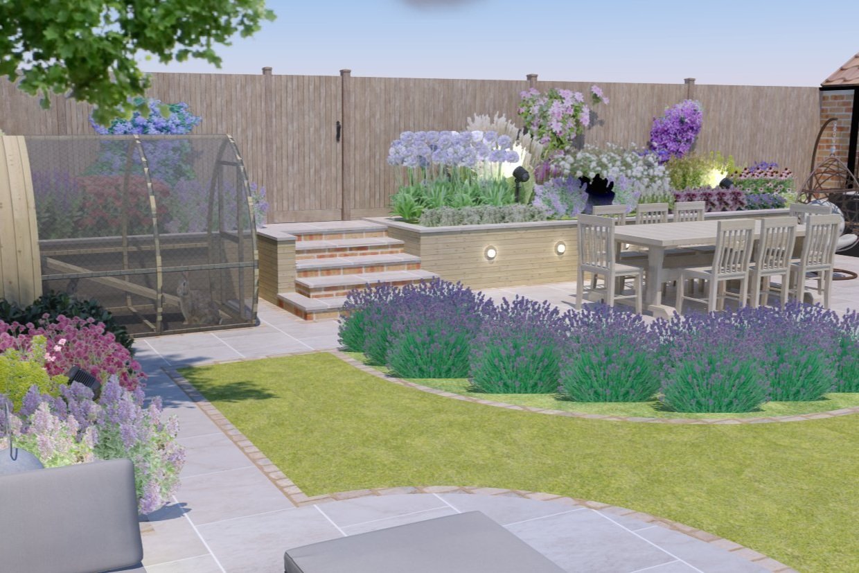 3D Garden Design Visuals - West Leake