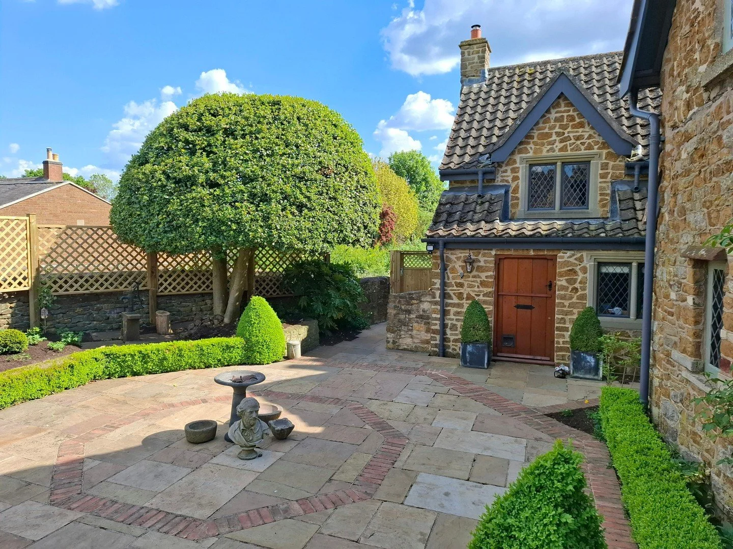 What an idyllic place to be working! We've been very busy over the last few months, reconfiguring the garden around this beautiful stone property, with all new planting schemes to provide colour and interest year-round. We also had the challenge of k