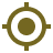 A target symbol with a circular shape and crosshairs in the center