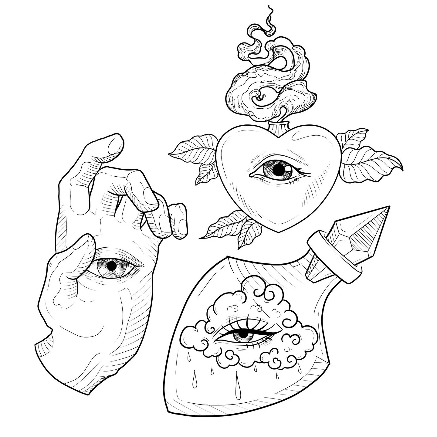 Frisch vom Flash Sheet: Augen in H&auml;nden, Herzen voller Details und tr&auml;umerische Wolken. Kleine Designs mit gro&szlig;er Symbolik &ndash; ready to ink! Welches spricht dich an? Schreib mir! 👁❤️☁️
.
.
.
.
.
.
.
.
#FlashTattoo #TattooDesigns 