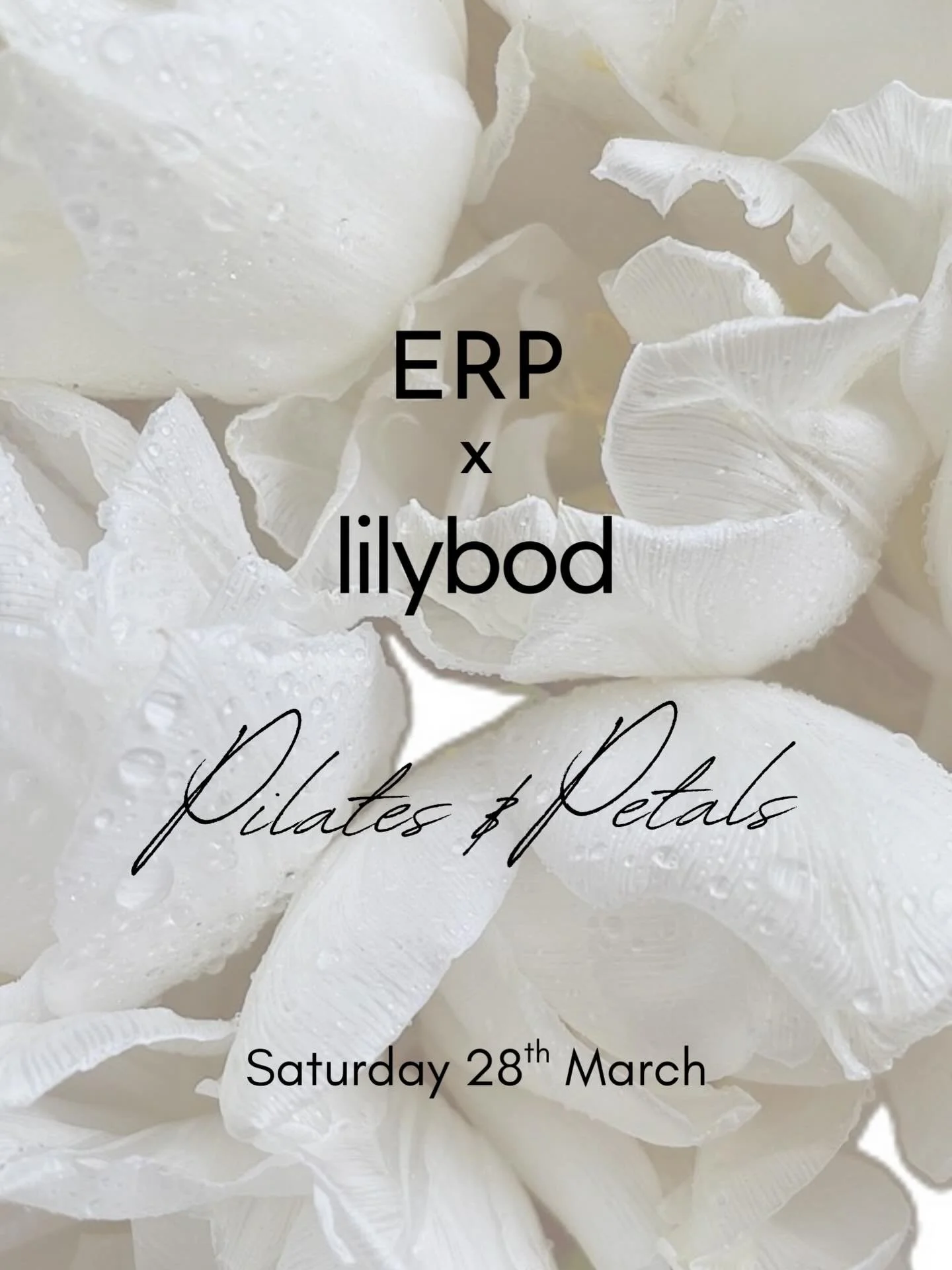 Pilates, petals &amp; the perfect reset 🌸✨

Join ERP on Saturday 28th March 2-4pm 
for a beautiful blend of movement and creativity at this Pilates and Petals event. Enjoy refreshments throughout, energise your body with an @eleanorrosepilates class