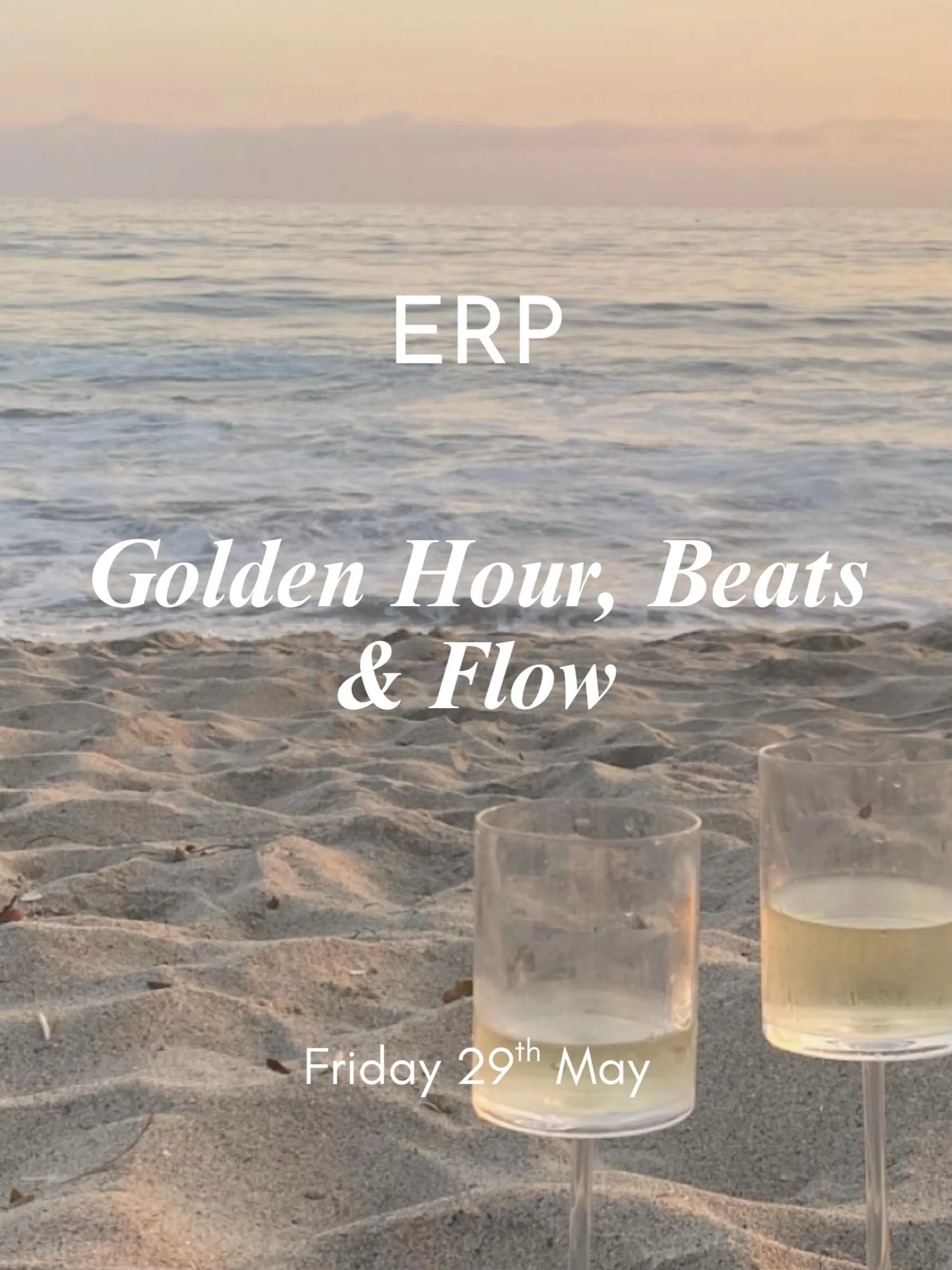 EXCITING ANNOUNCEMENT 🐚 

Join ERP for the opening of ERP ON THE BEACH 2026
Friday 29th May at 6.30pm ✨

45 minutes of beach Pilates movement, sunset energy &amp; feel-good vibes with a LIVE DJ by the sea 🌊 

A beautiful evening to move your body, 