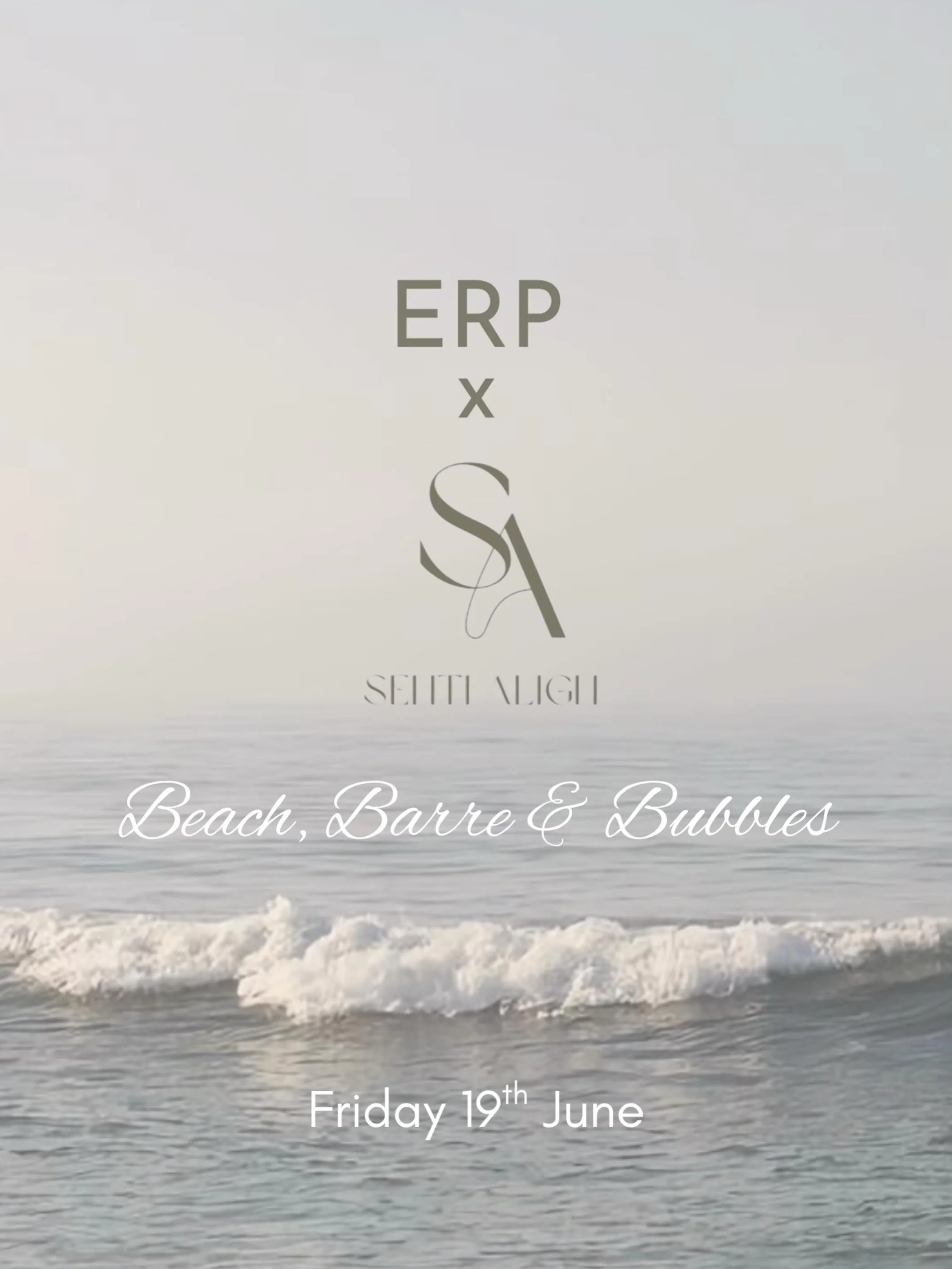 IT&rsquo;S BACK BABY!!! 

Join ERP for Beach, Barre &amp; bubbles on Friday 19th June 6.30pm!

Experience Beach, Barre &amp; Bubbles with Eleanor Rose Pilates A beautiful beach event designed to energise your body, lift your mood, and connect you wit