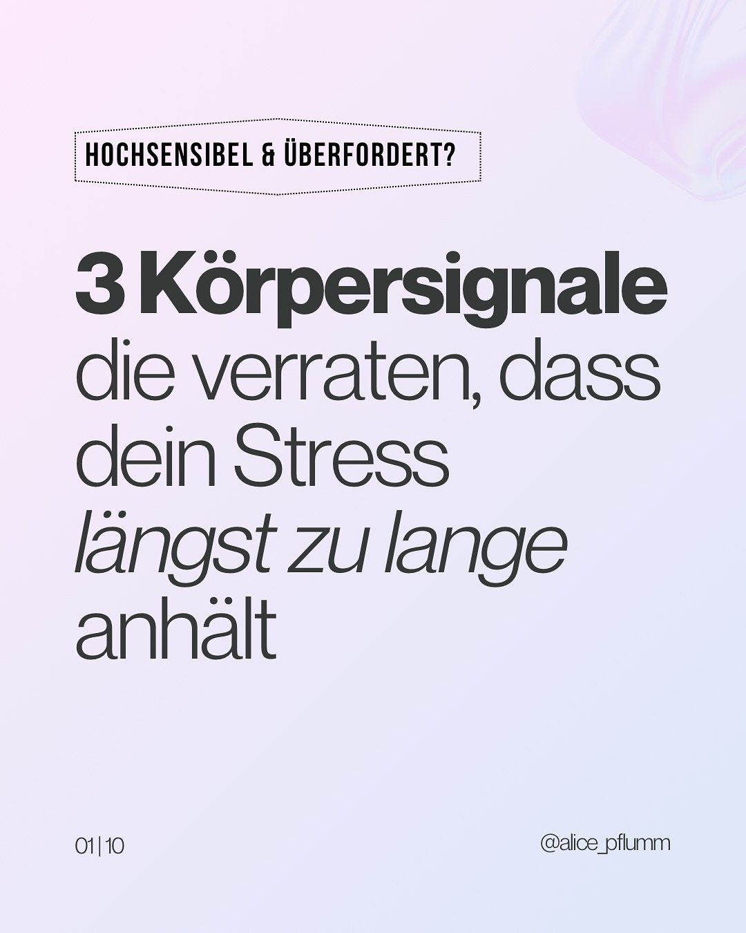 Diese 3 Symptome wirken harmlos, sind aber glasklare SOS-Zeichen, dass du längst im Dauerstress unterwegs bist.
→ Lies rein, bevor du sie wieder wegdrückst.
Wenn du lernen willst, wie du dich in einem lauten Alltag besser schüt