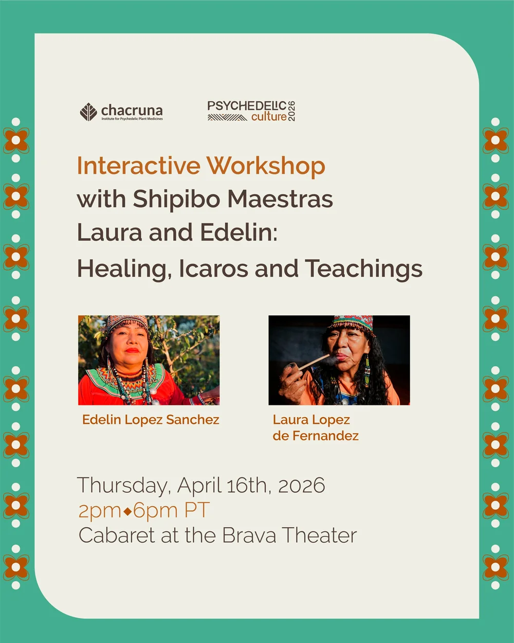 Edelin Interactive Workshop with Shipibo Maestras Laura and Edelin ...