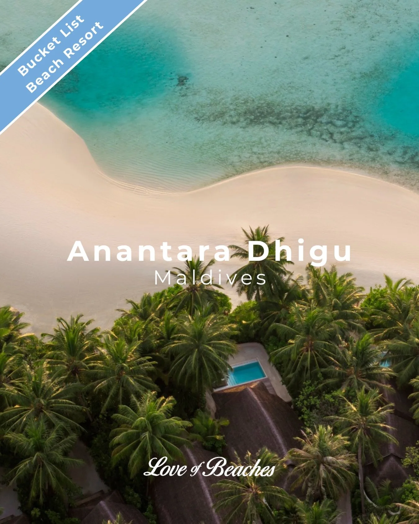 Bucket List Beach Resort 
Anantara Dhigu, Maldives

Just sand, sea&hellip; and the luxury of absolute space.

#bestbeaches #bucketlistbeaches #luxuryresorts #loveofbeaches #travelphotography