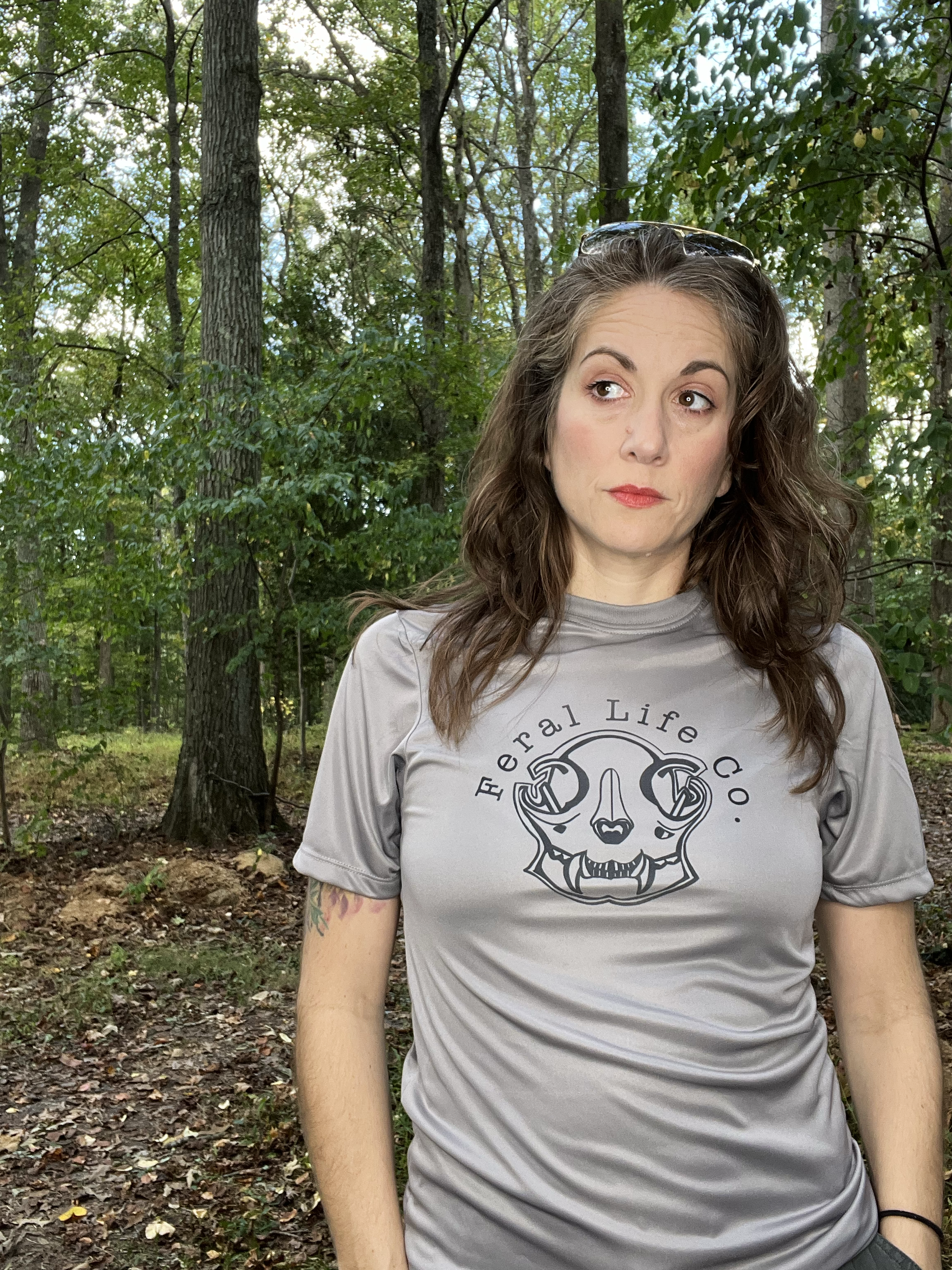 Feral Life Co Cat Skull Graphic T