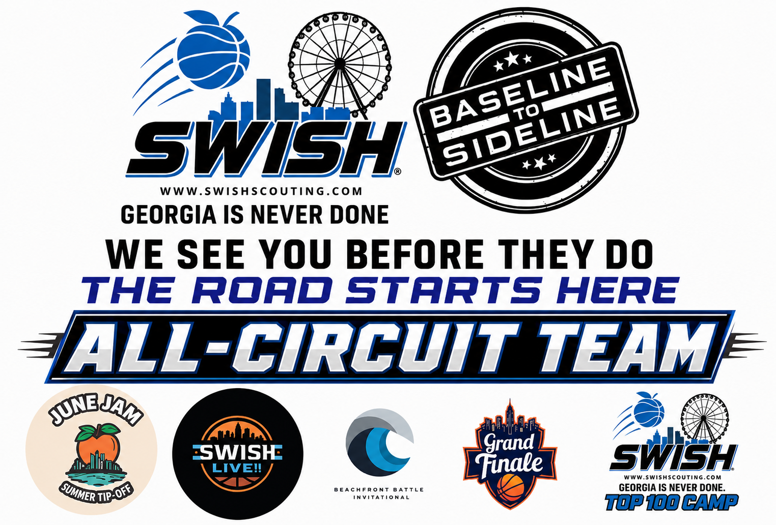 THE 2026 SWISH SCOUTING &amp; BTS REPORT JUNE CIRCUIT ALL CIRCUIT TEAM - 2027’S