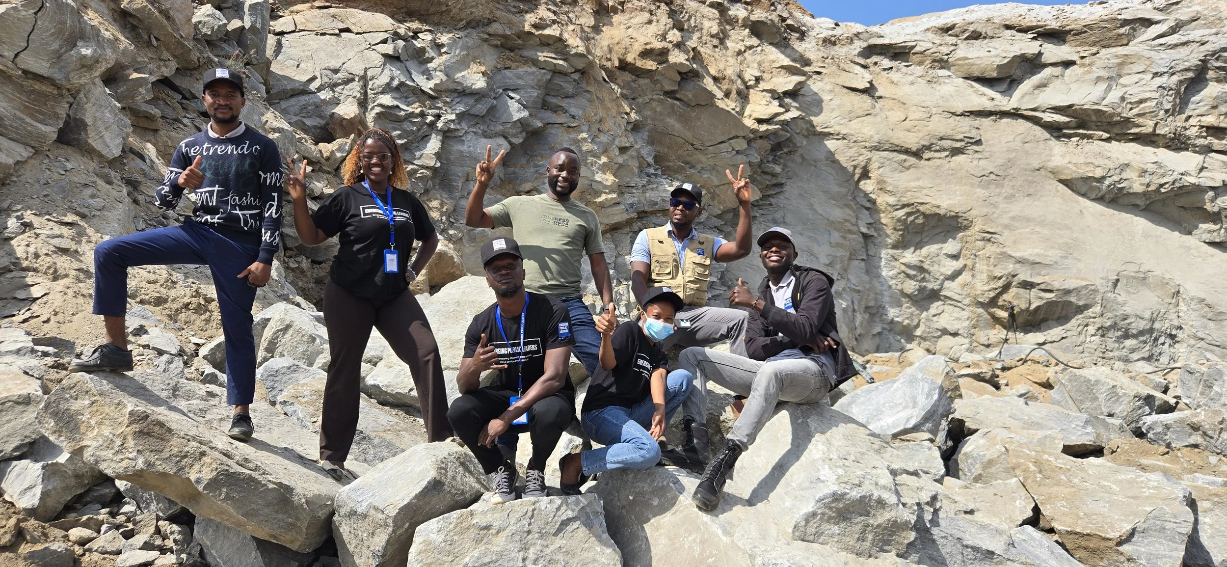 Fellows pose at the quarry mine.jpg