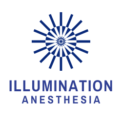 Logo for Illumination Anesthesia featuring a circular, radiating design.