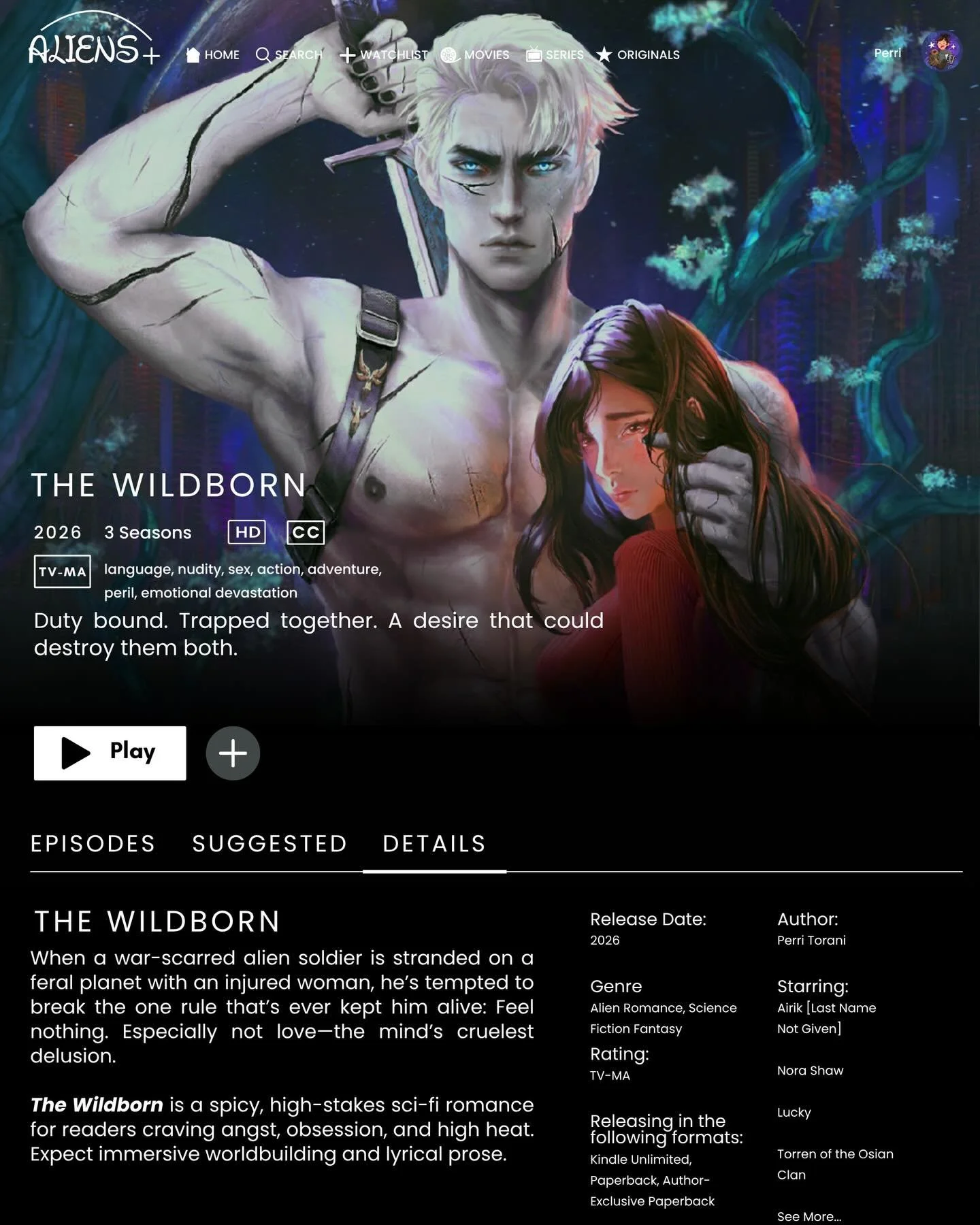 If this were a show, I&rsquo;d binge it this weekend. 

Also, have I told you Airik howls? Like a wild wolf. He might look human, but he&rsquo;s most definitely not. 

📖 The Wildborn. A spicy, slower-burning, standalone dark alien romance in an inte