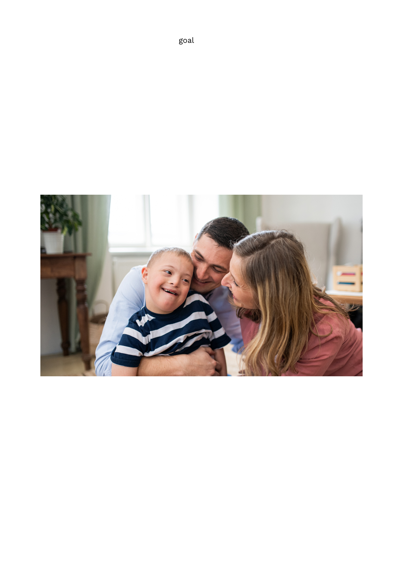 A family of three smiling and laughing together indoors, with a young boy in a striped shirt, a man, and a woman leaning in close, sharing a happy moment.