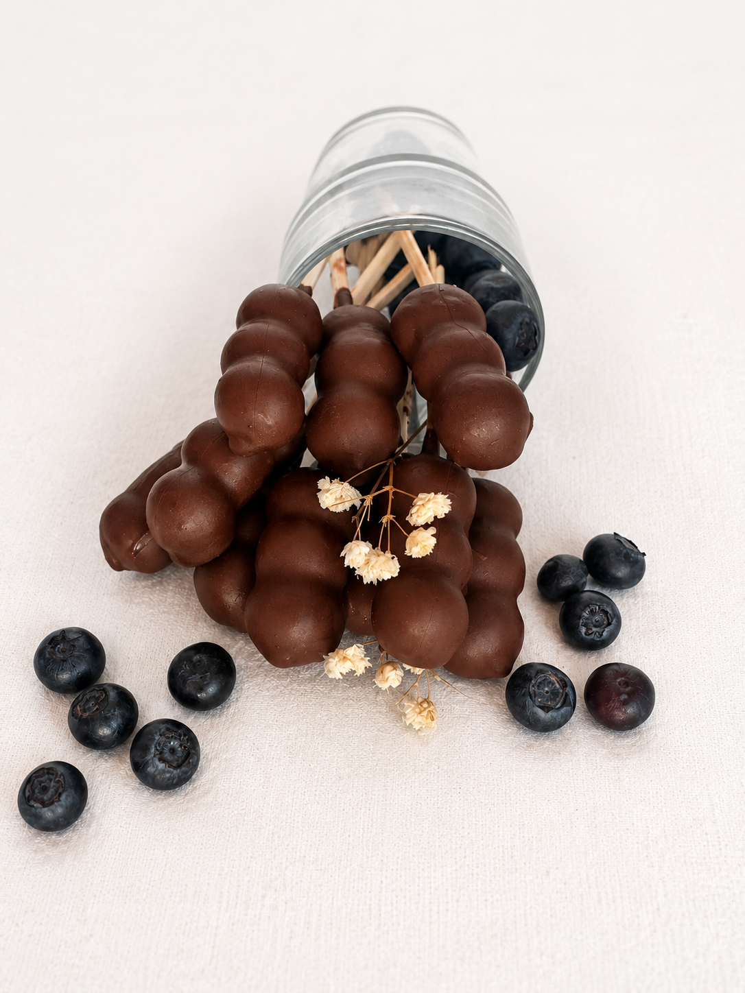 Chokoladeovertrukne blåbær