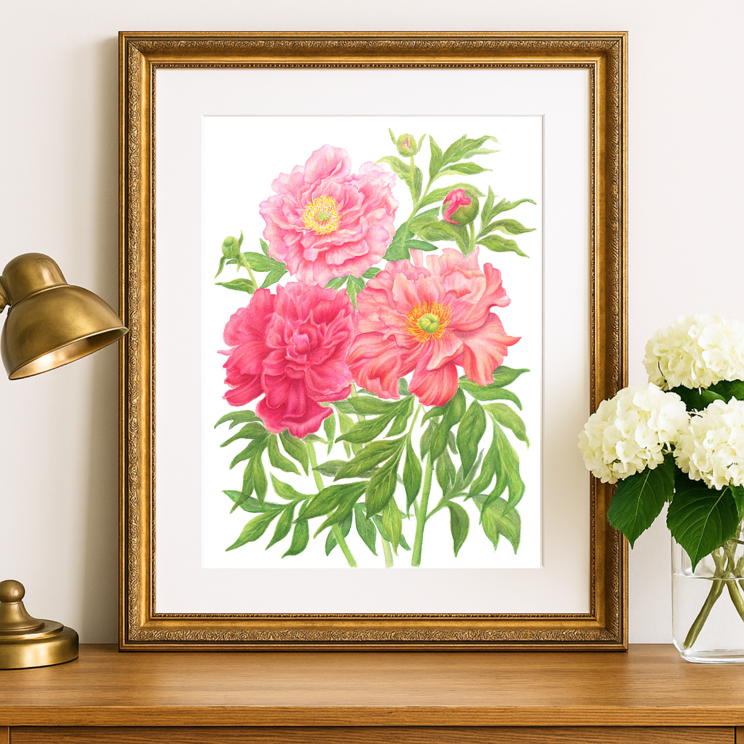 Peony trio in gold frame.png