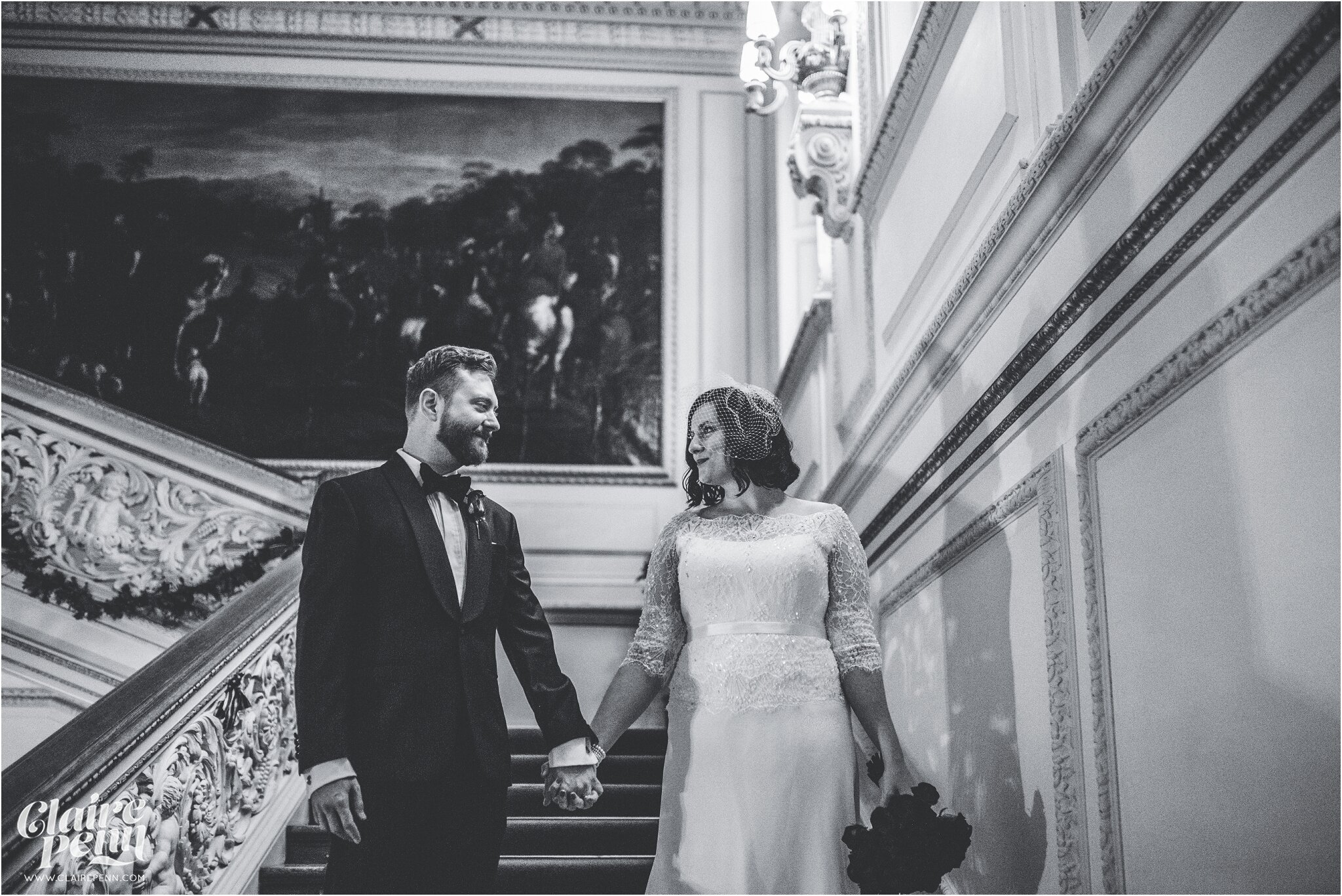 Elegant black tie wedding at Knowsley Hall, Liverpool - Becky &amp; Nick