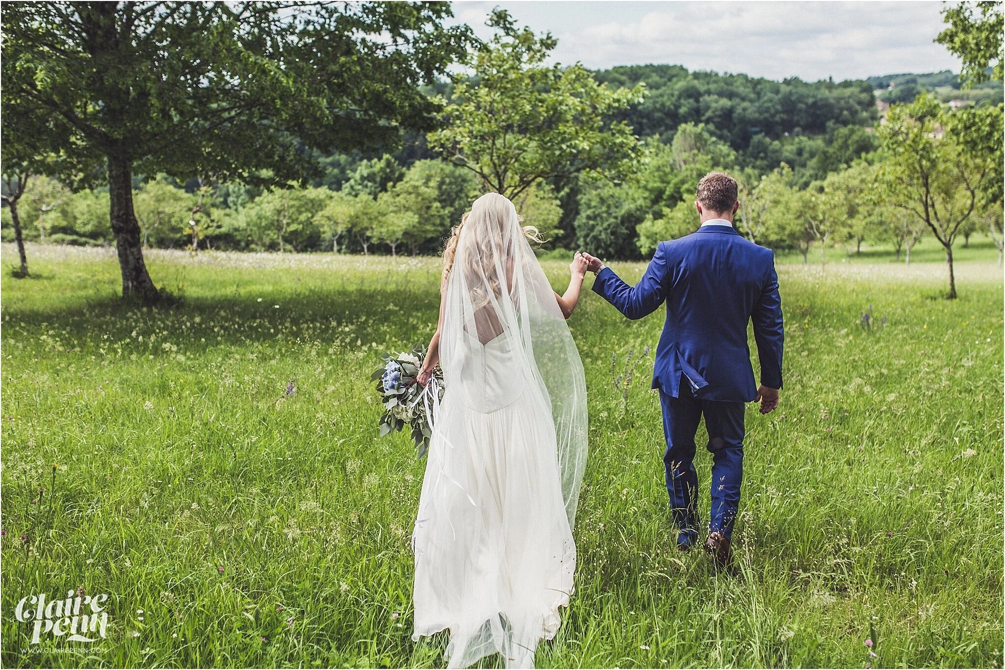 Beautiful blue wedding at a fairytale chateau in France - Davina & Ali