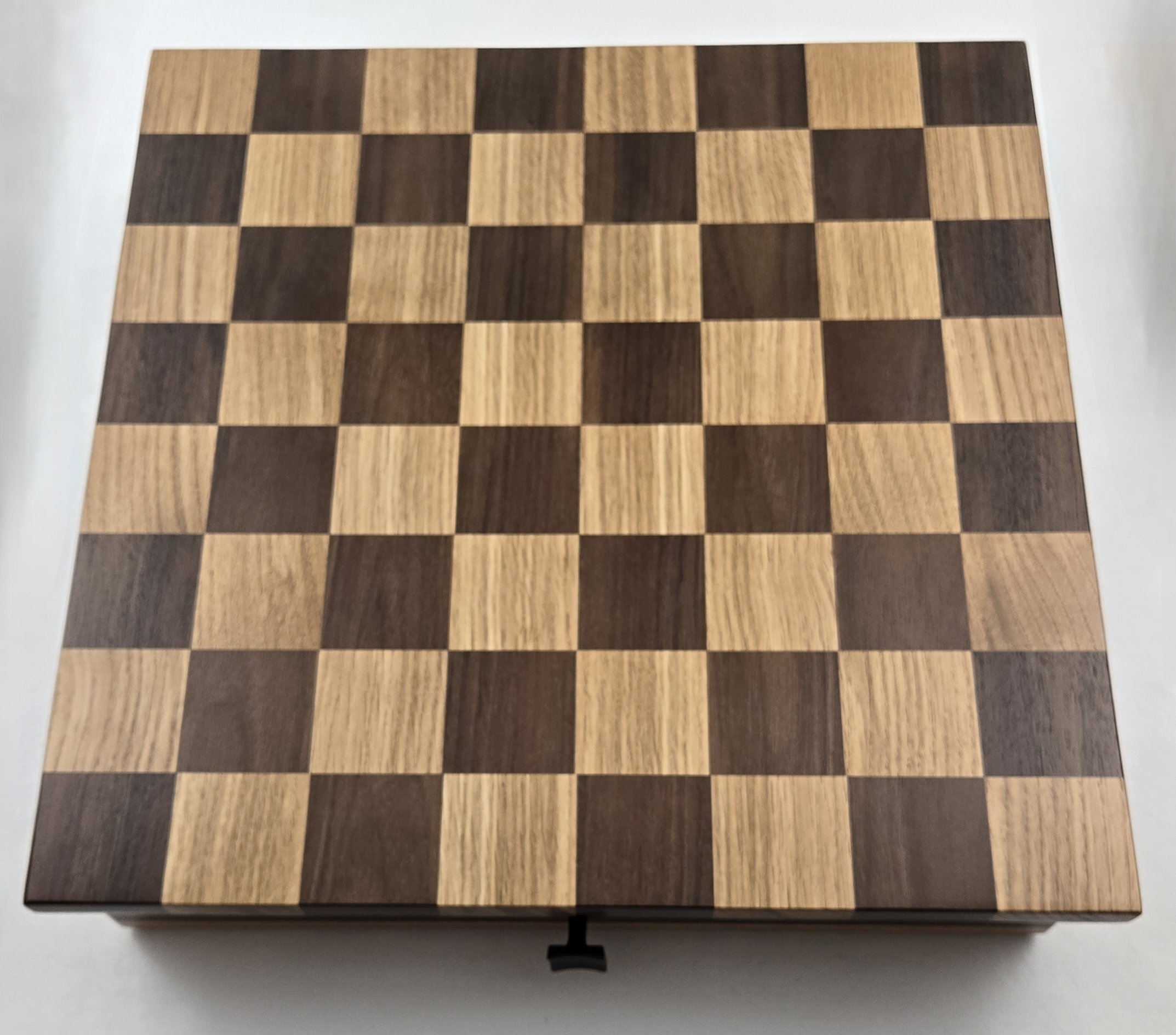 Chess Board with Storage Drawer (Walnut/White Oak)