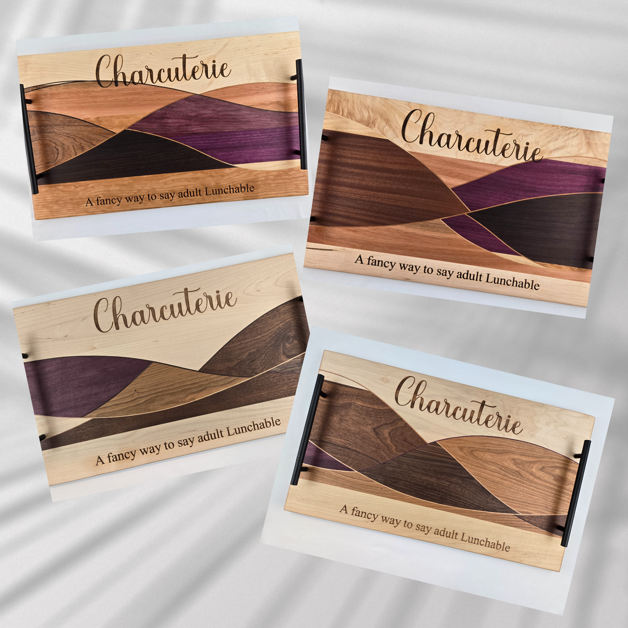 Etched Woven Serving/Charcuterie Trays