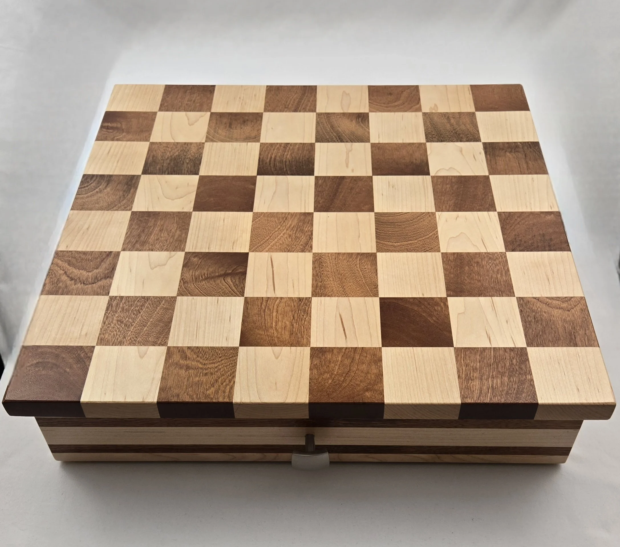 Chess Board with Storage Drawer (Sapele)