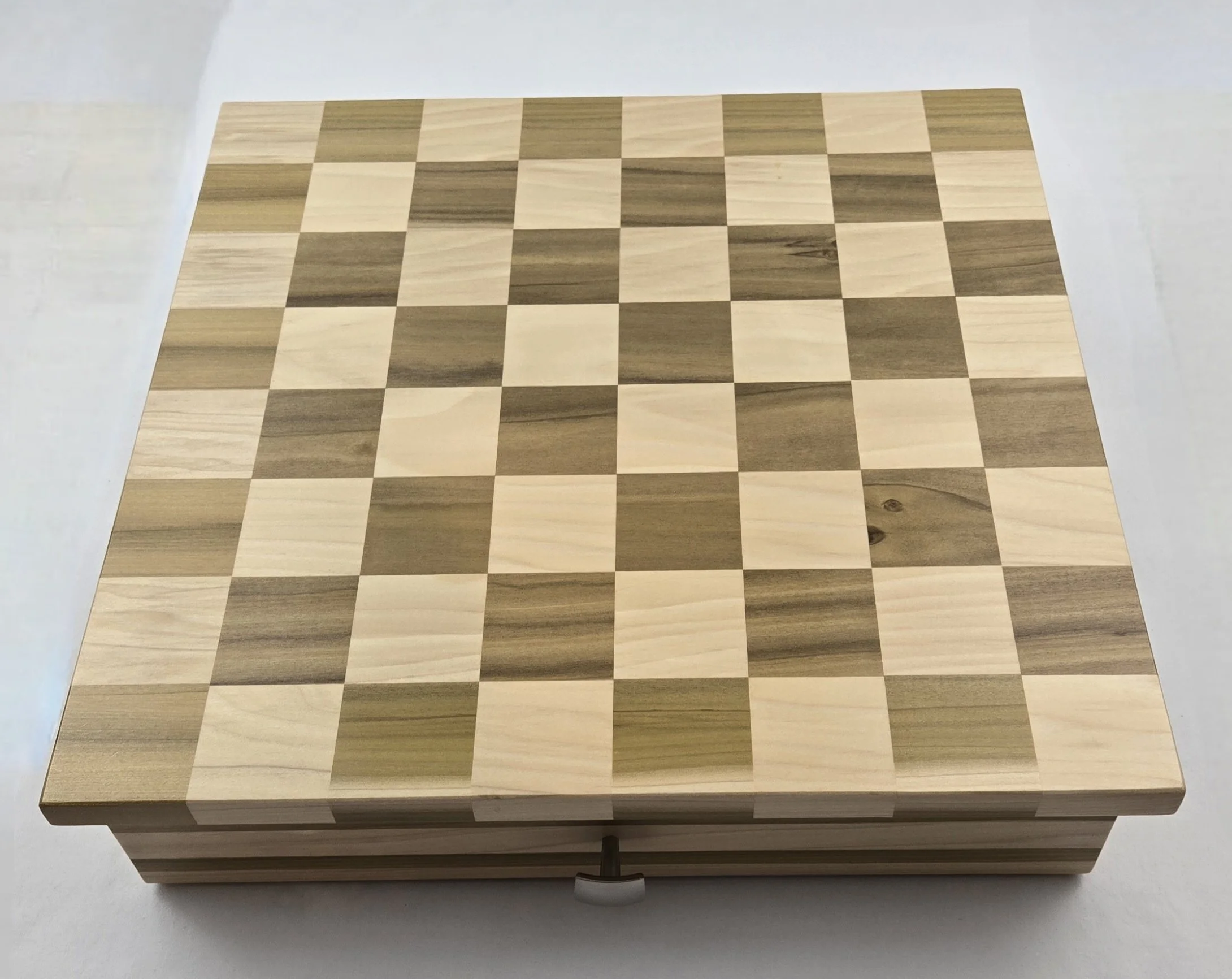 Chess Board with Storage Drawer (Poplar)