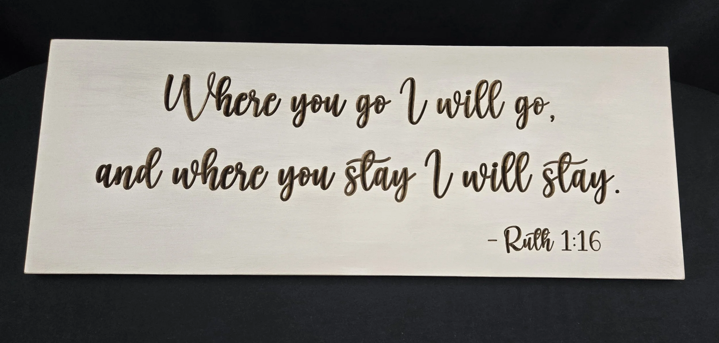 Custom 12" x 32" biblical verse sign